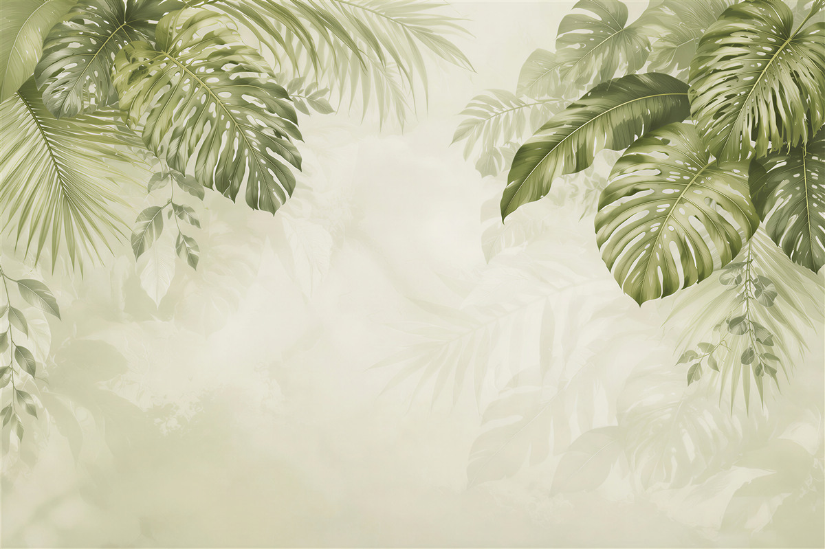 Fototapeta tropikalna monstera i liście bananów