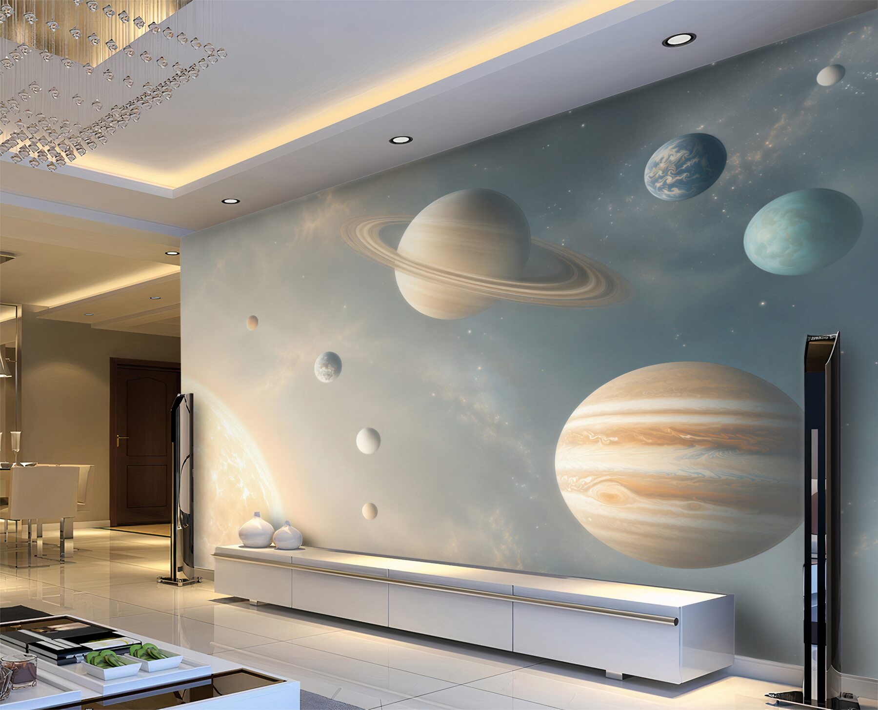 Fototapeta rozmiary planet i słońca?v23