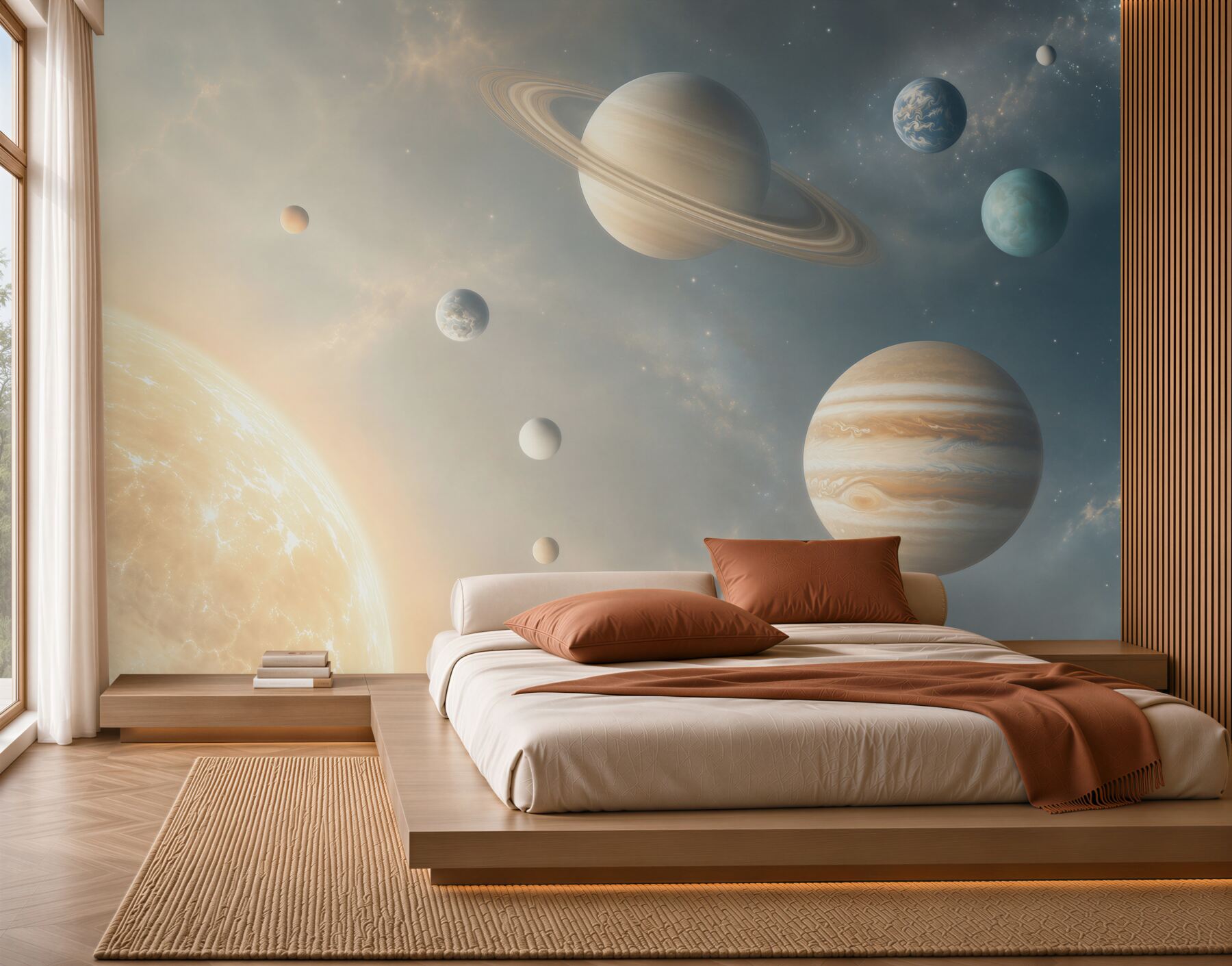 Fototapeta rozmiary planet i słońca?v23