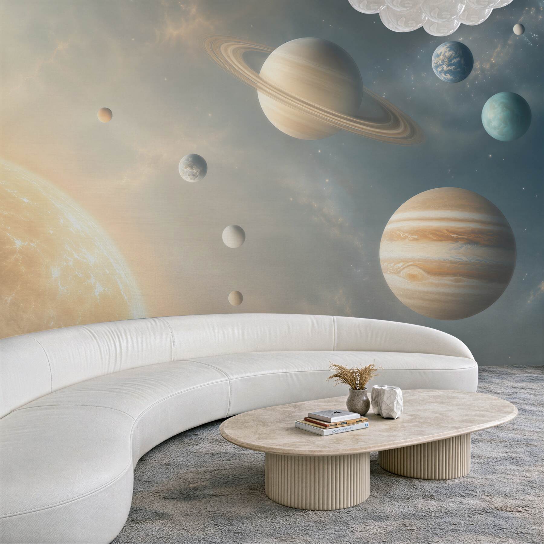 Fototapeta rozmiary planet i słońca?v23