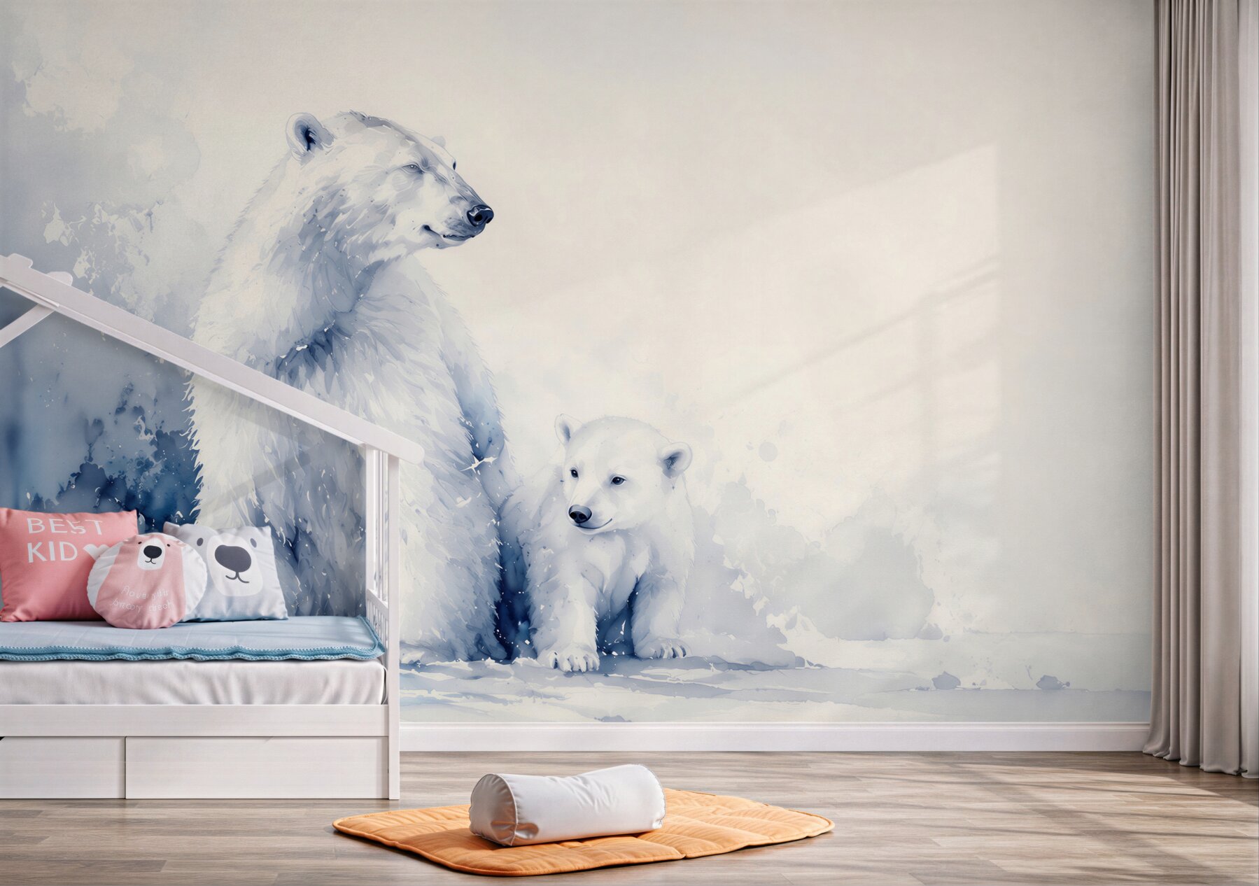 Fototapeta matka i młode niedźwiedzie polarne?v23