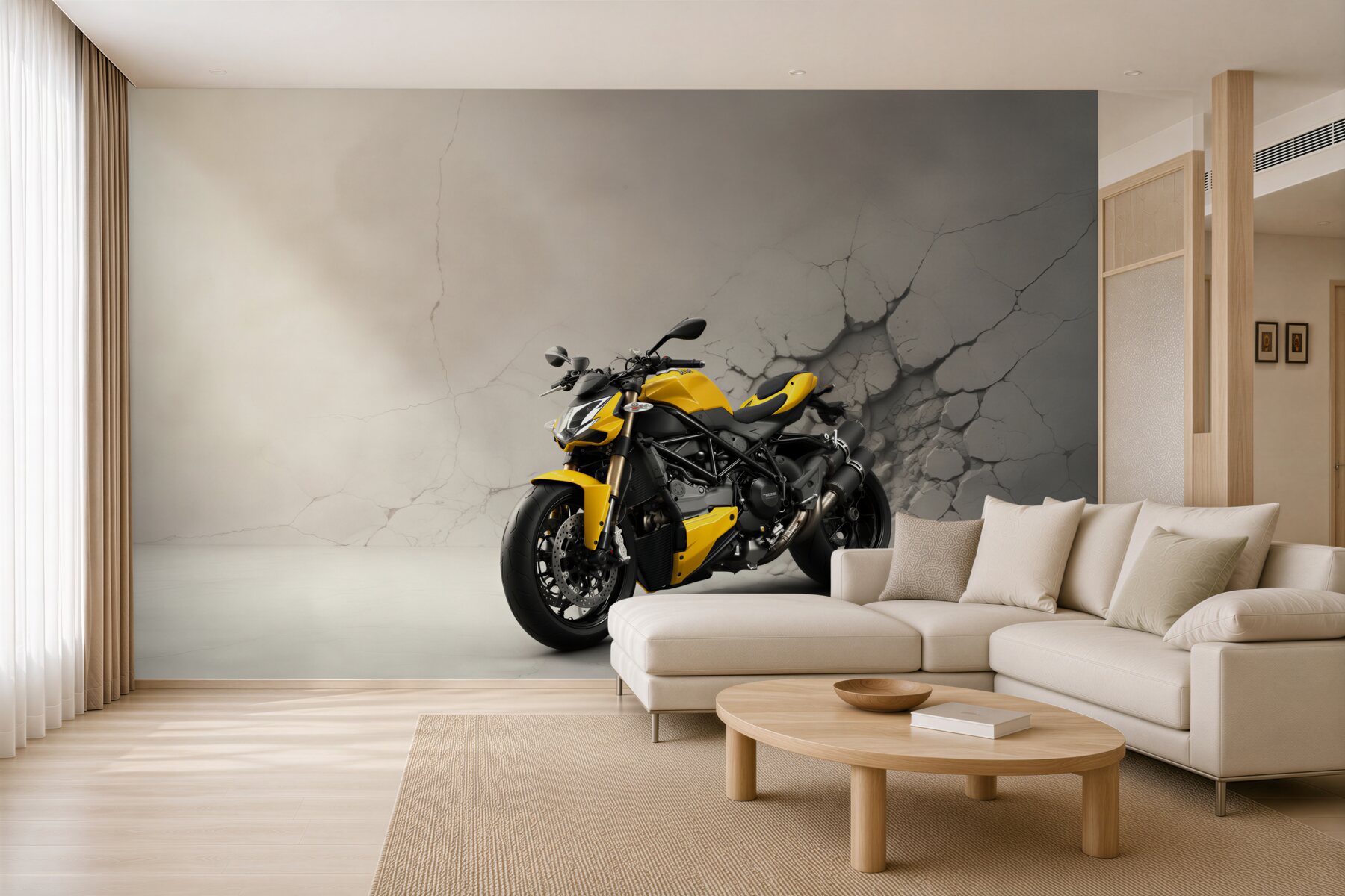 Fototapeta Motocykl, pojazd i żółty?v23