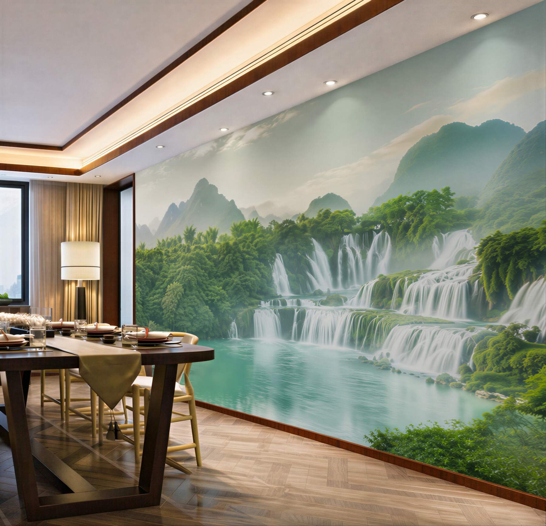Fototapeta ogromny wodospad w letni dzień?v23