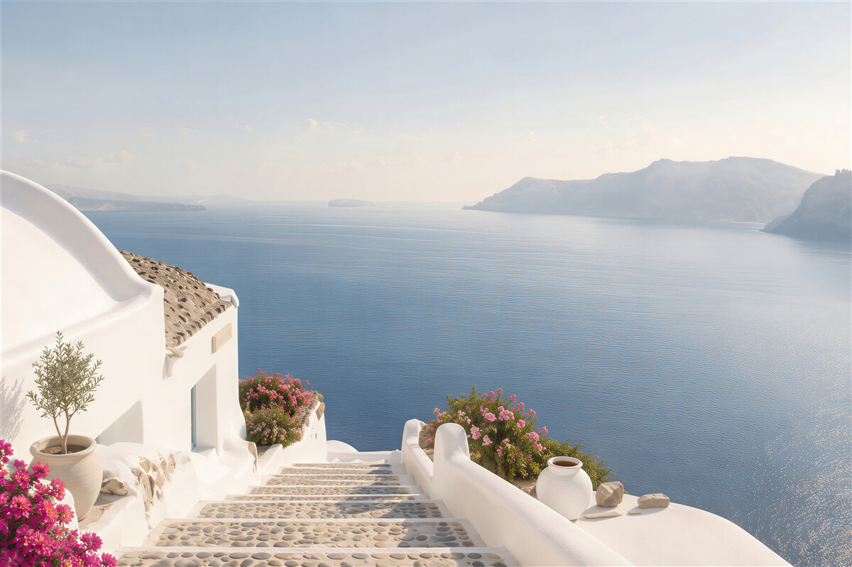 Fototapeta kroki do morza i nabrzeża Grecia