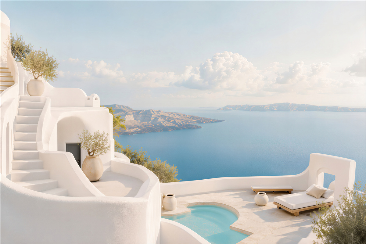 Fototapeta grecka wyspa santorini