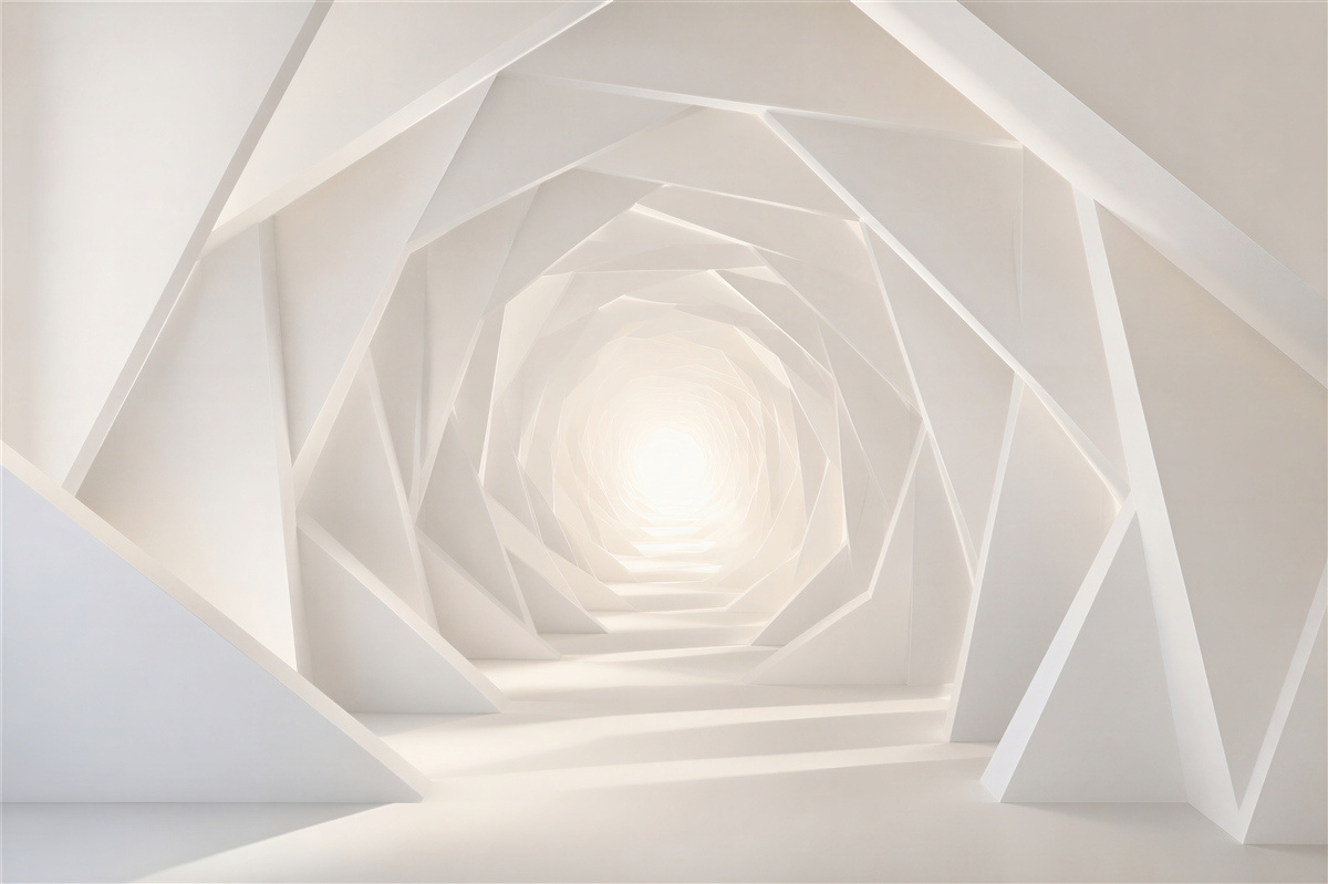 Fototapeta Wirujący biały tunel