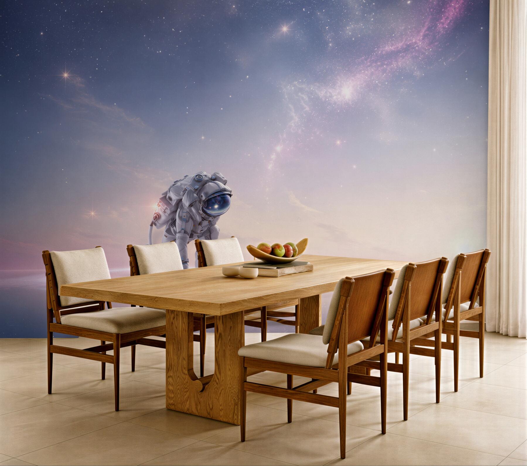 Fototapeta astronauta w pastelowym kosmosie dla pokoju dziecka?v23