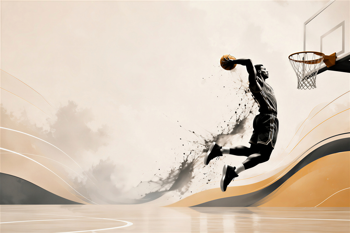 Fototapeta koszykarz wsad do kosza nowoczesna sportowa