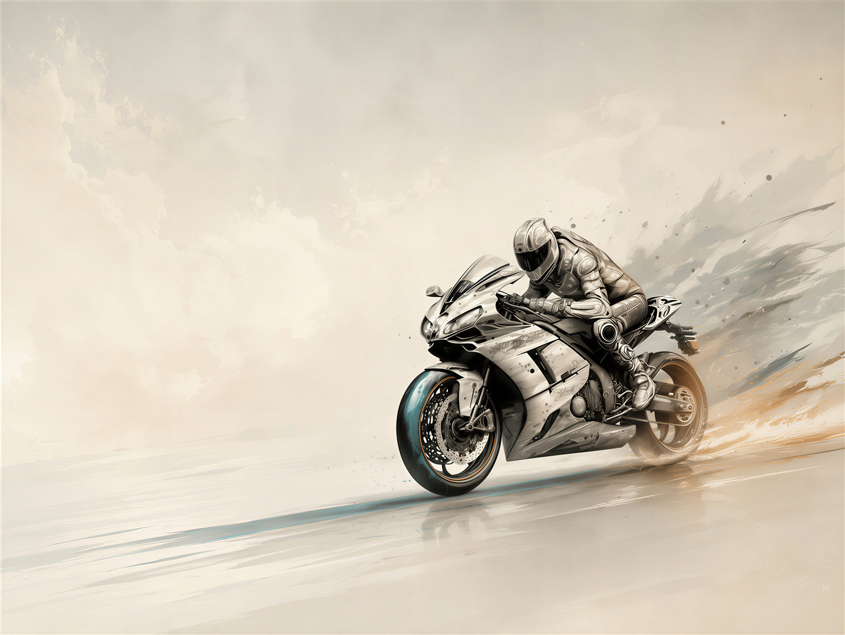 Fototapeta motocykl sportowy dynamiczny nowoczesna ilustracja