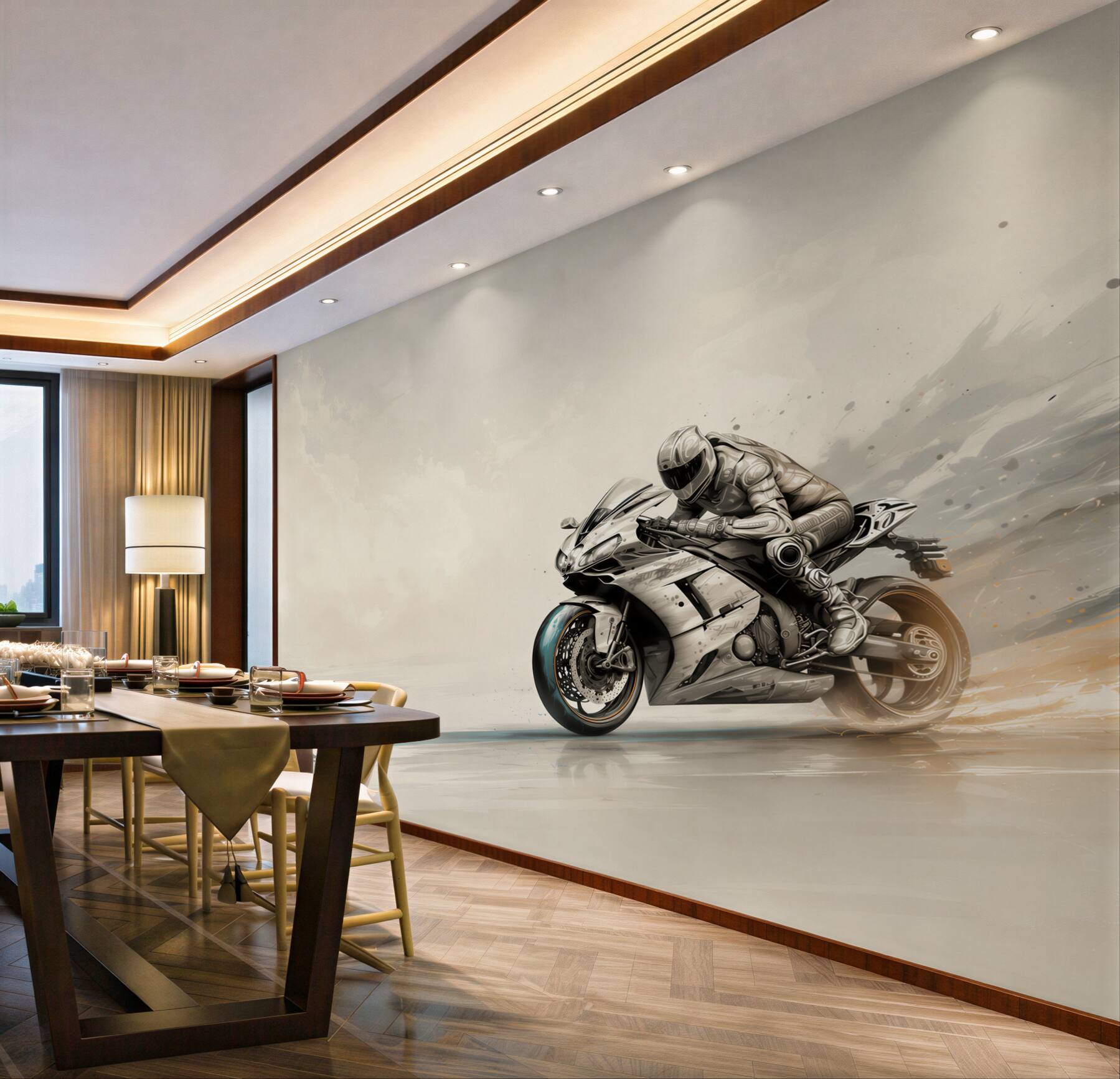 Fototapeta motocykl sportowy dynamiczny nowoczesna ilustracja?v23
