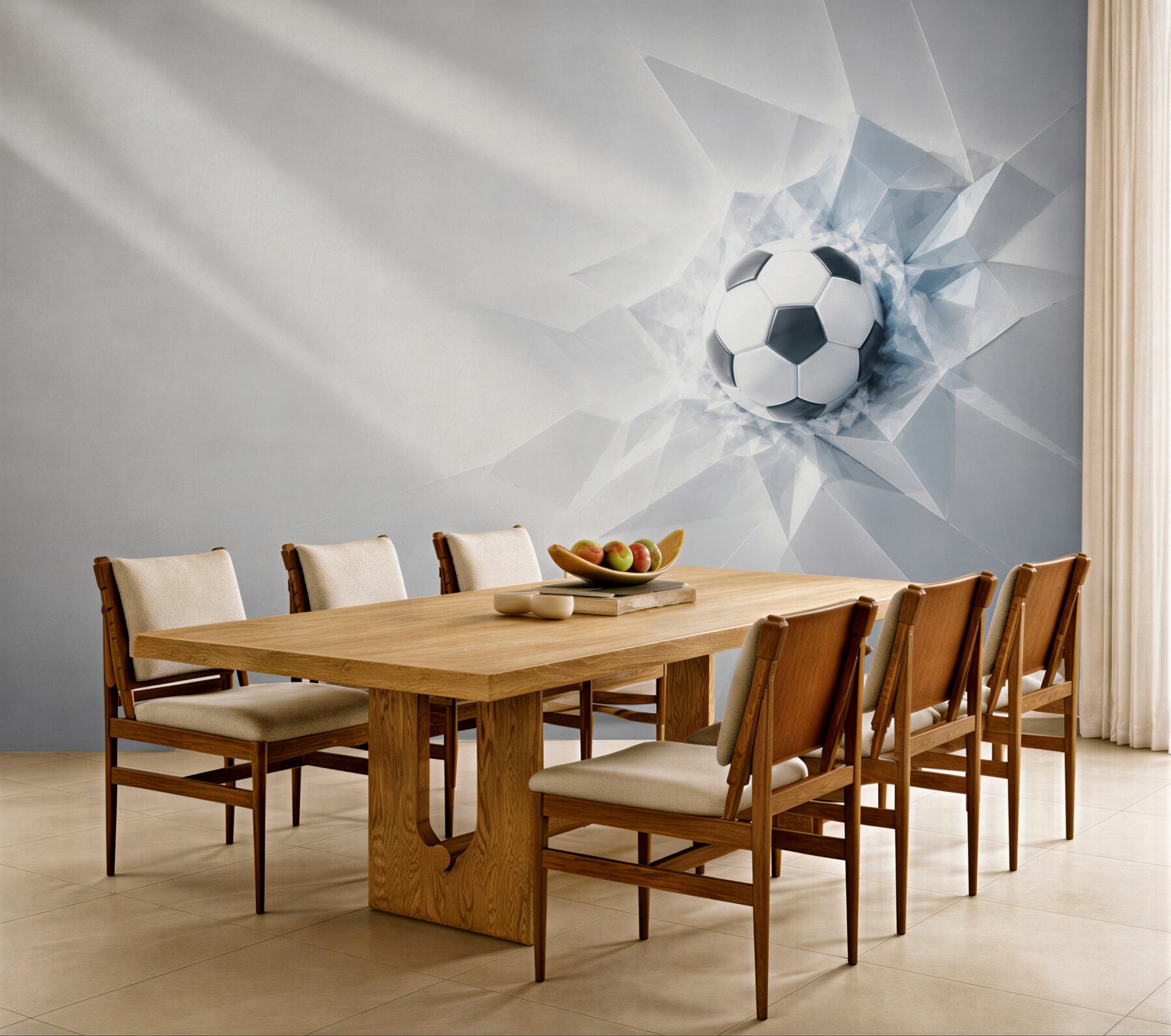 Fototapeta piłka nożna 3D w nowoczesnym stylu sportowym?v23