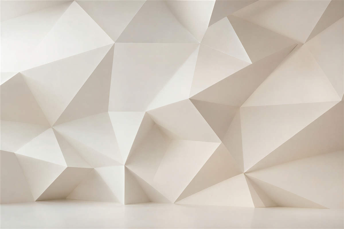 Fototapeta biała geometria 3D nowoczesna do minimalistycznego wnętrza
