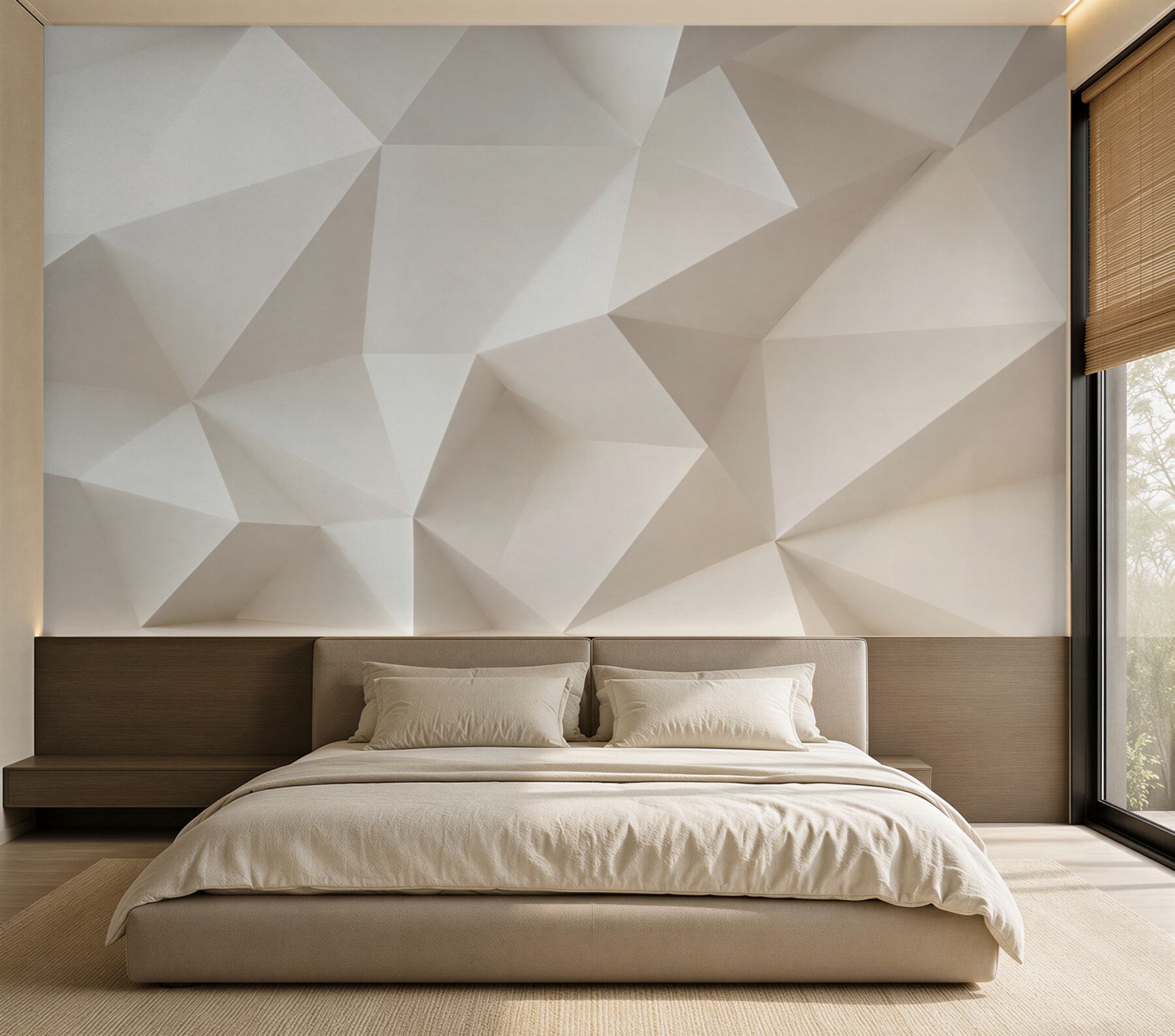 Fototapeta biała geometria 3D nowoczesna do minimalistycznego wnętrza?v23