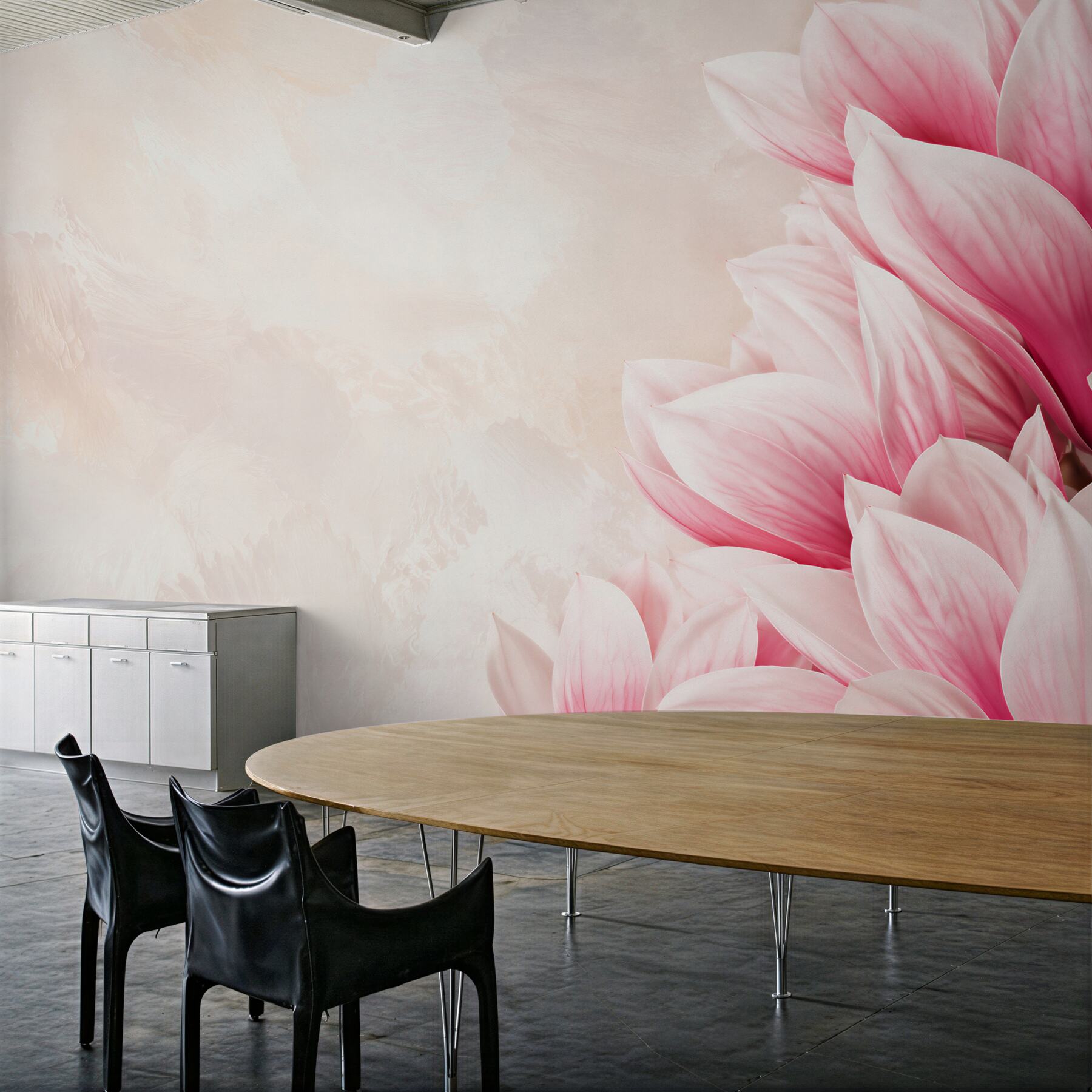 Fototapeta różowe magnolie na jasnym kremowym tle?v23