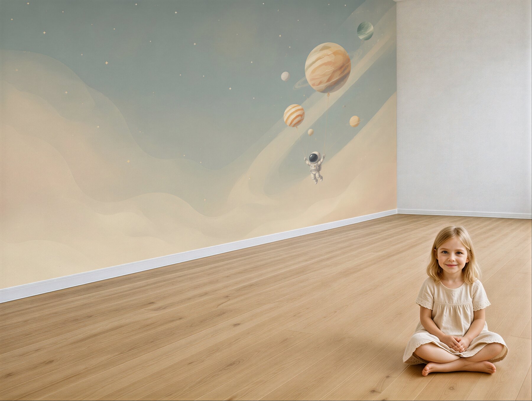 Fototapeta Astronauta przyłapany na planetach
