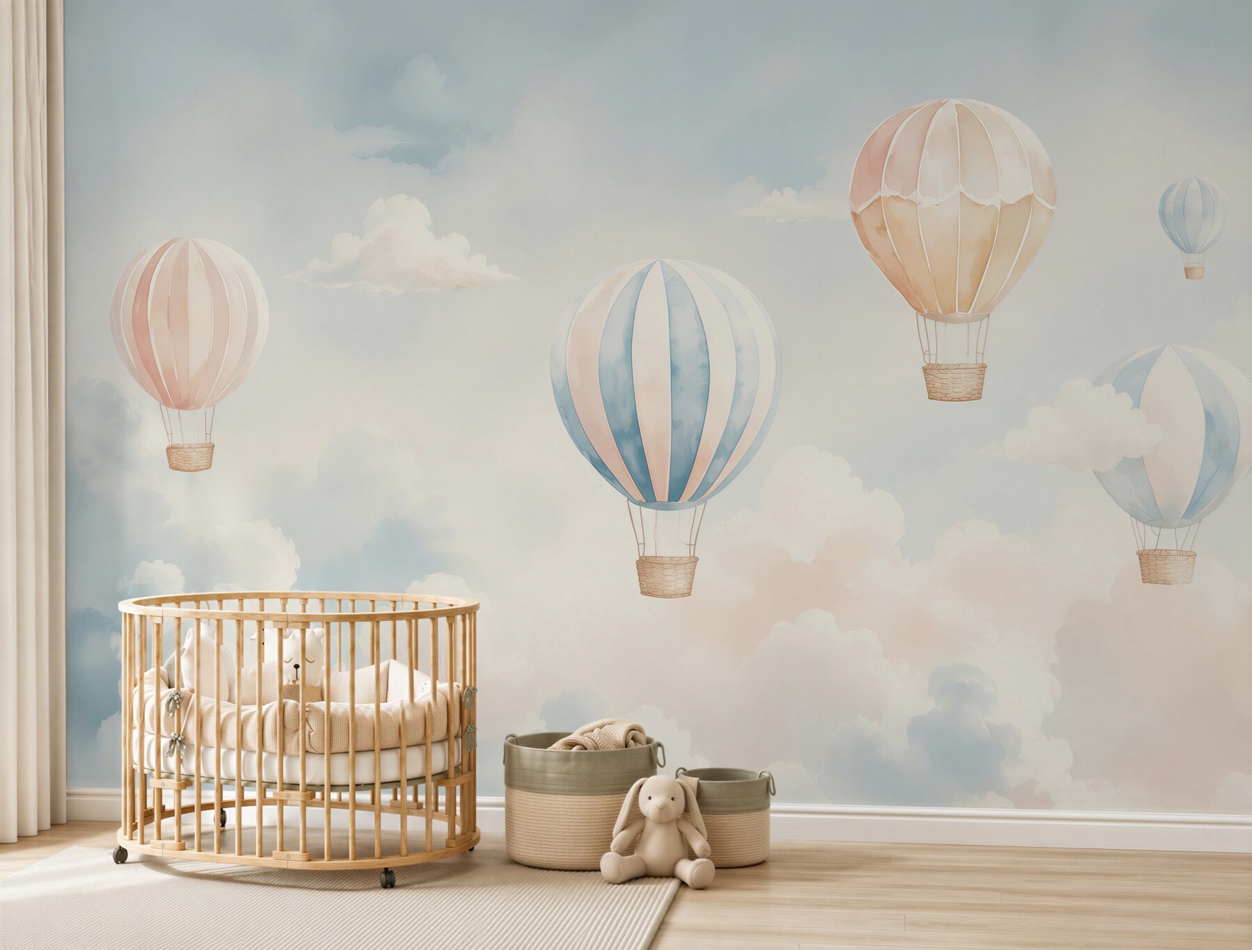 Fototapeta Balony na niebie z chmurami?v23