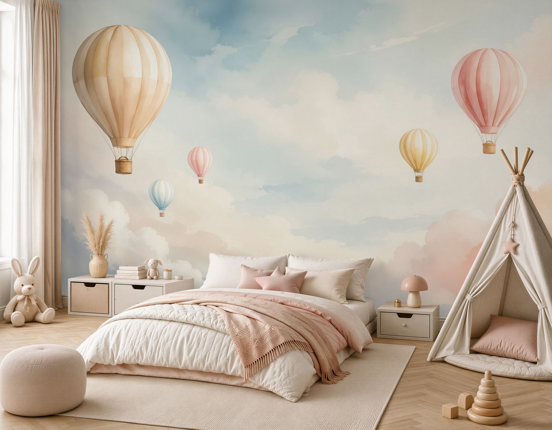 Fototapeta Balony wisi na niebie?v23
