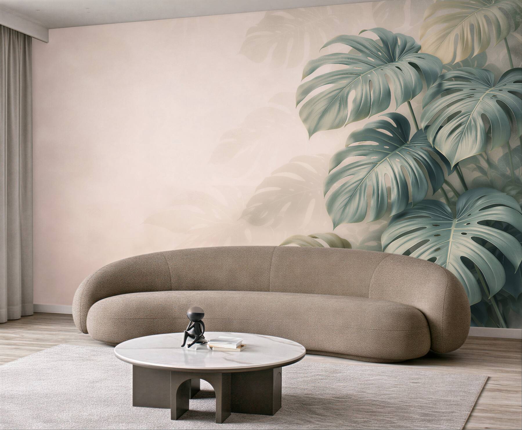 Fototapeta Monstera w Pudrowej Mgle?v23