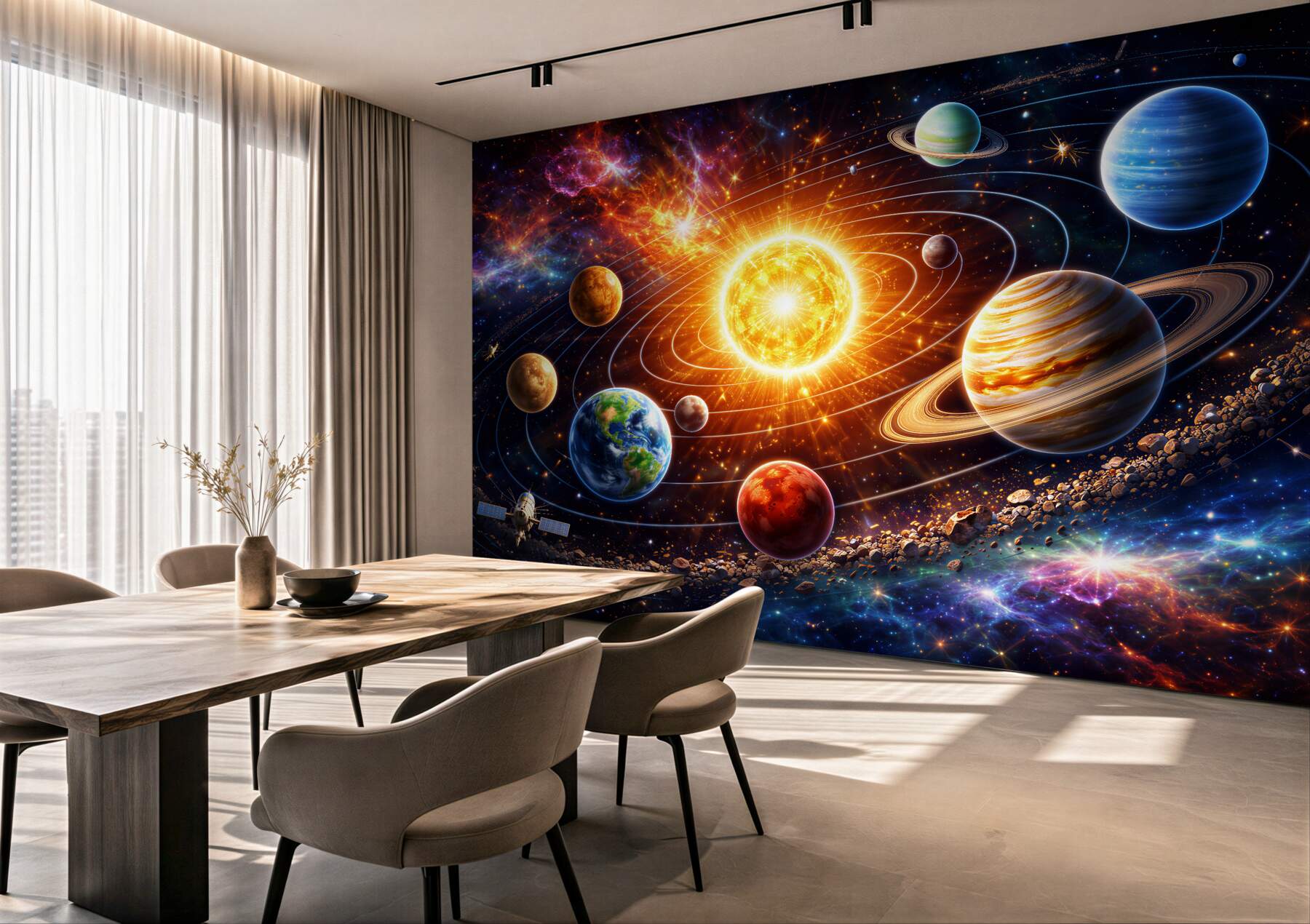 Fototapeta kolorowy układ planetarny?v23