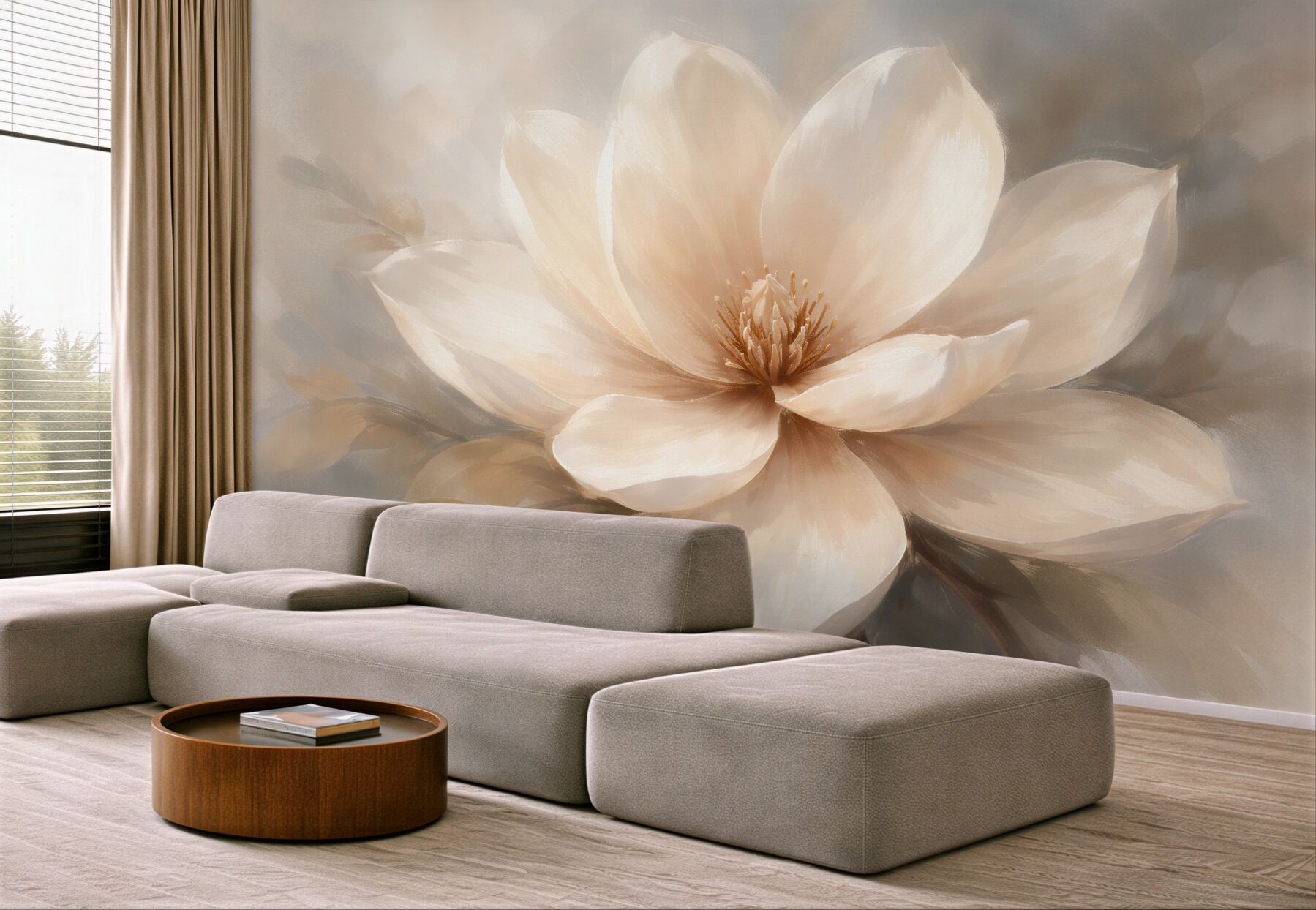Fototapeta kremowa magnolia w blasku?v23