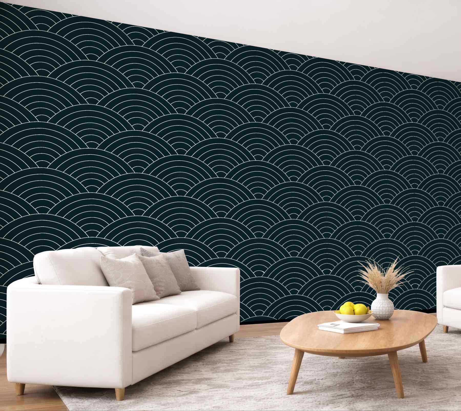 Fototapeta geometryczne Łuki w głębokim granacie?v23