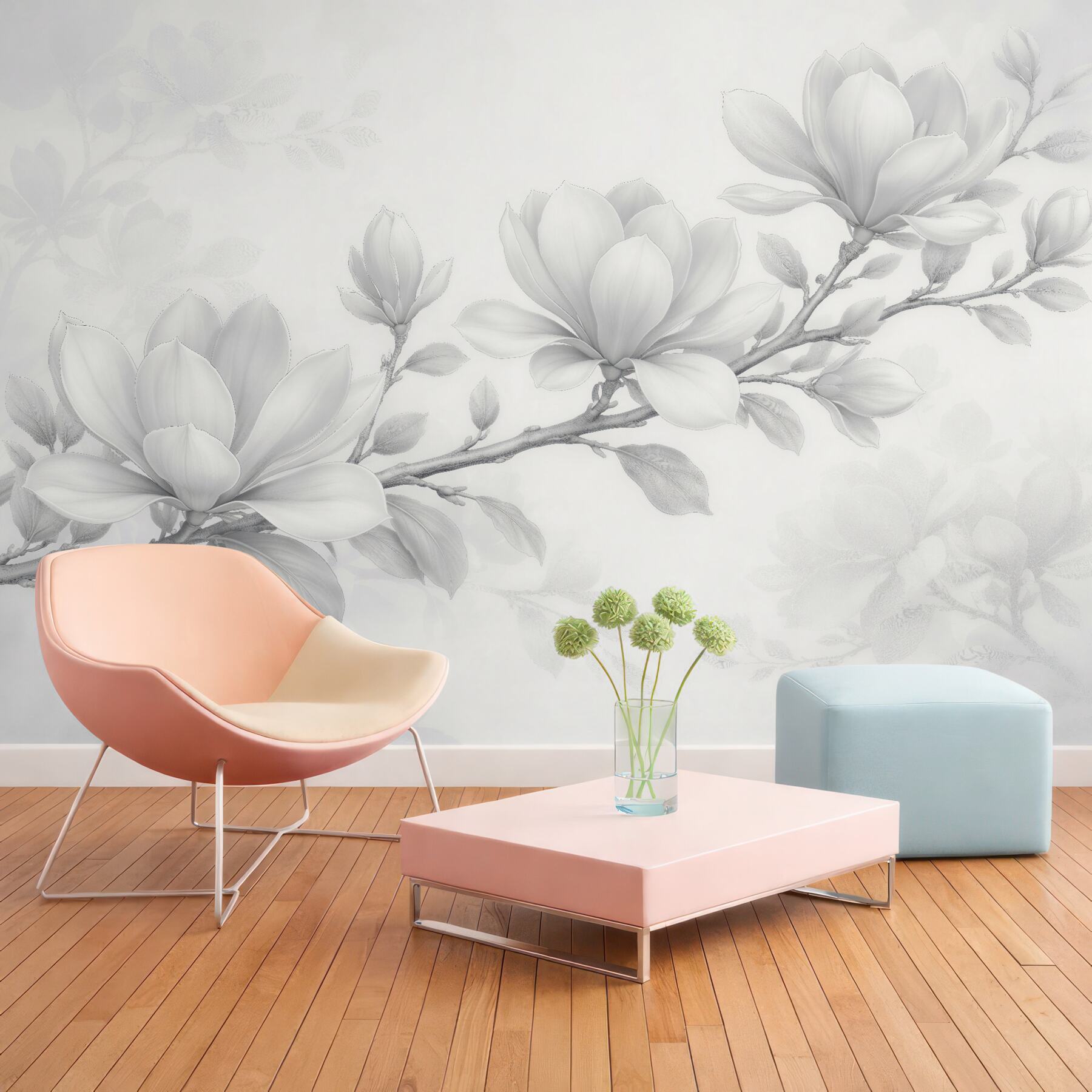 Fototapeta delikatna magnolia w bieli?v23
