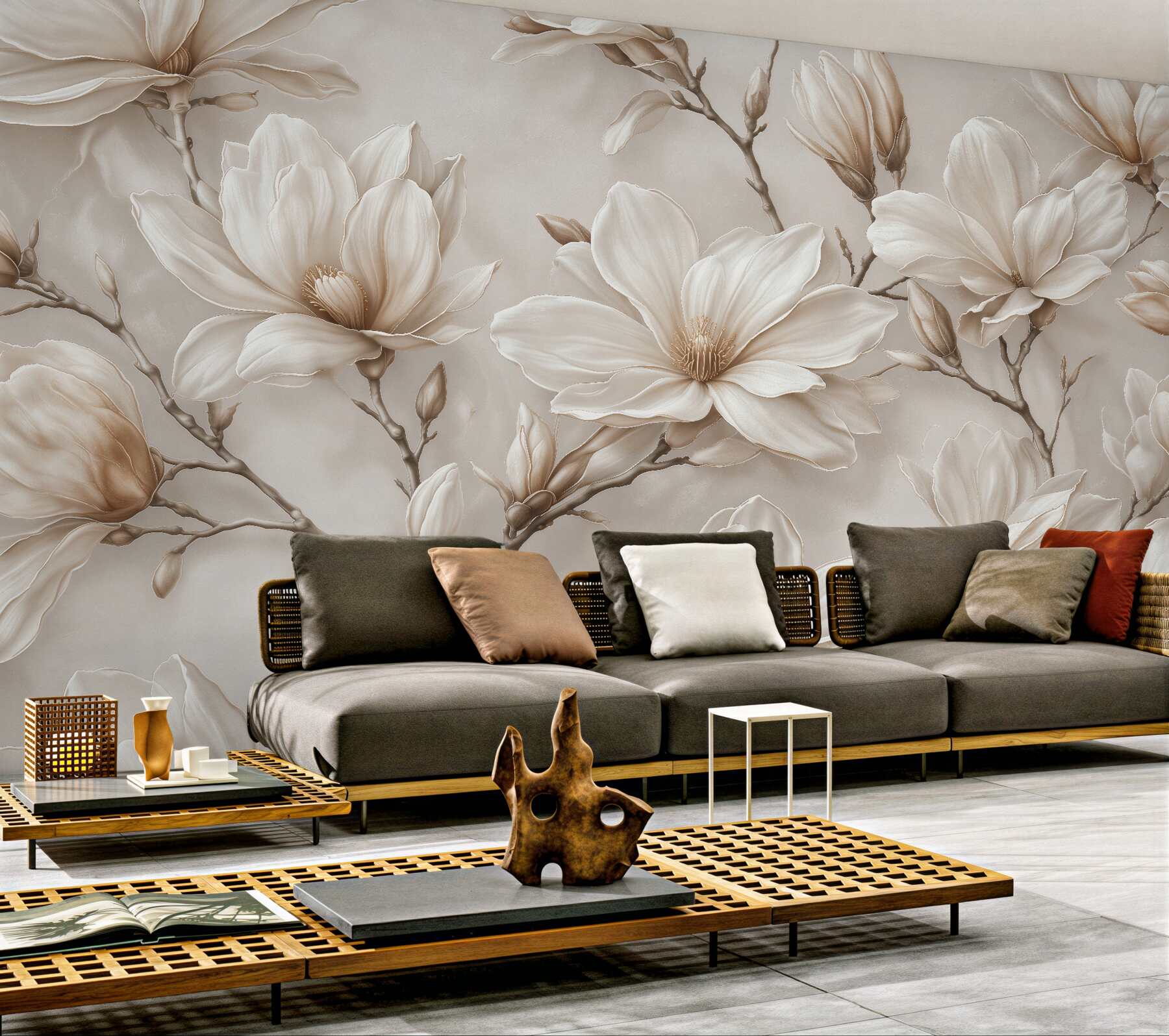 Fototapeta kremowa magnolia w eleganckim stylu?v23