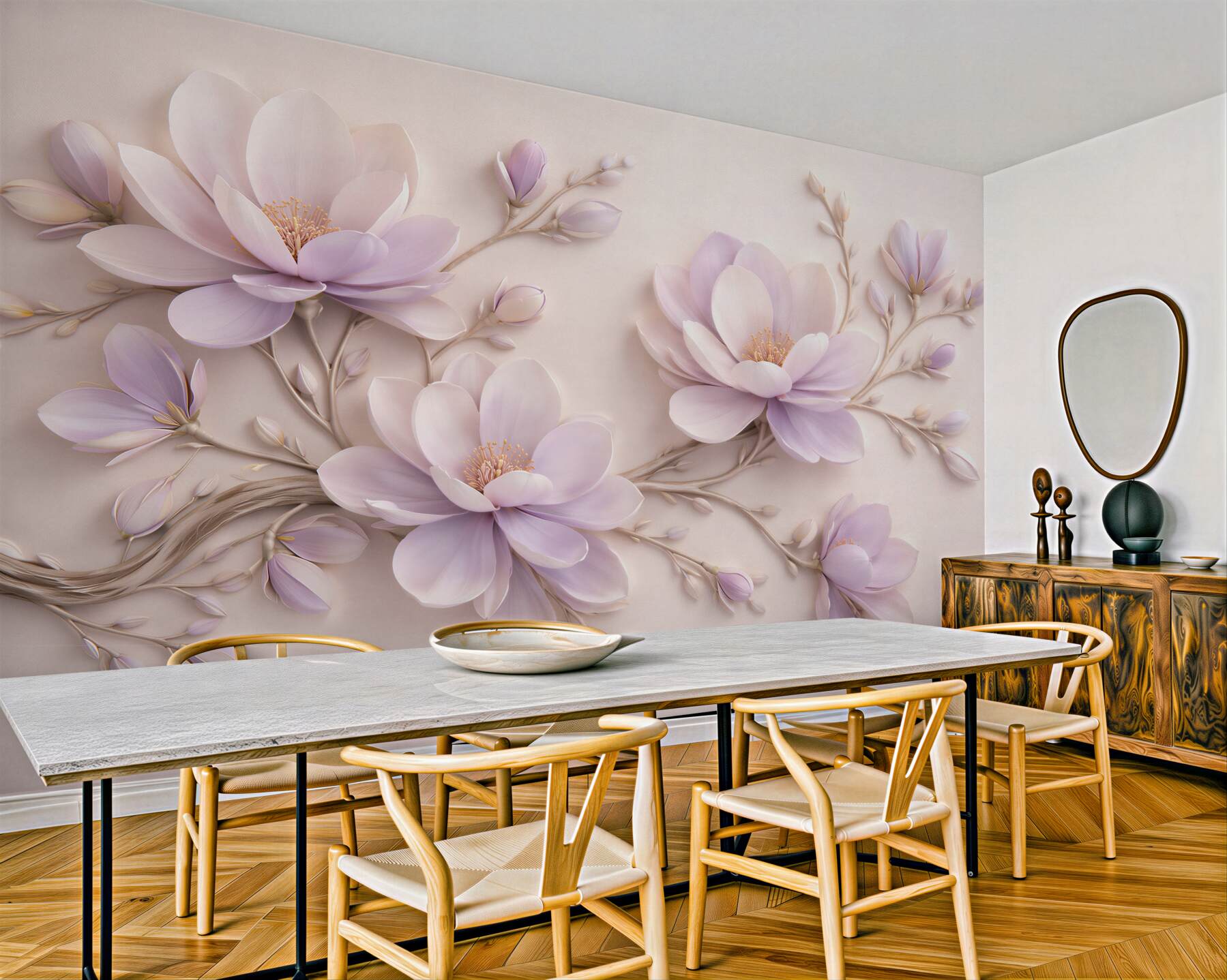 Fototapeta lawendowa magnolia w eleganckim rozkwicie?v23