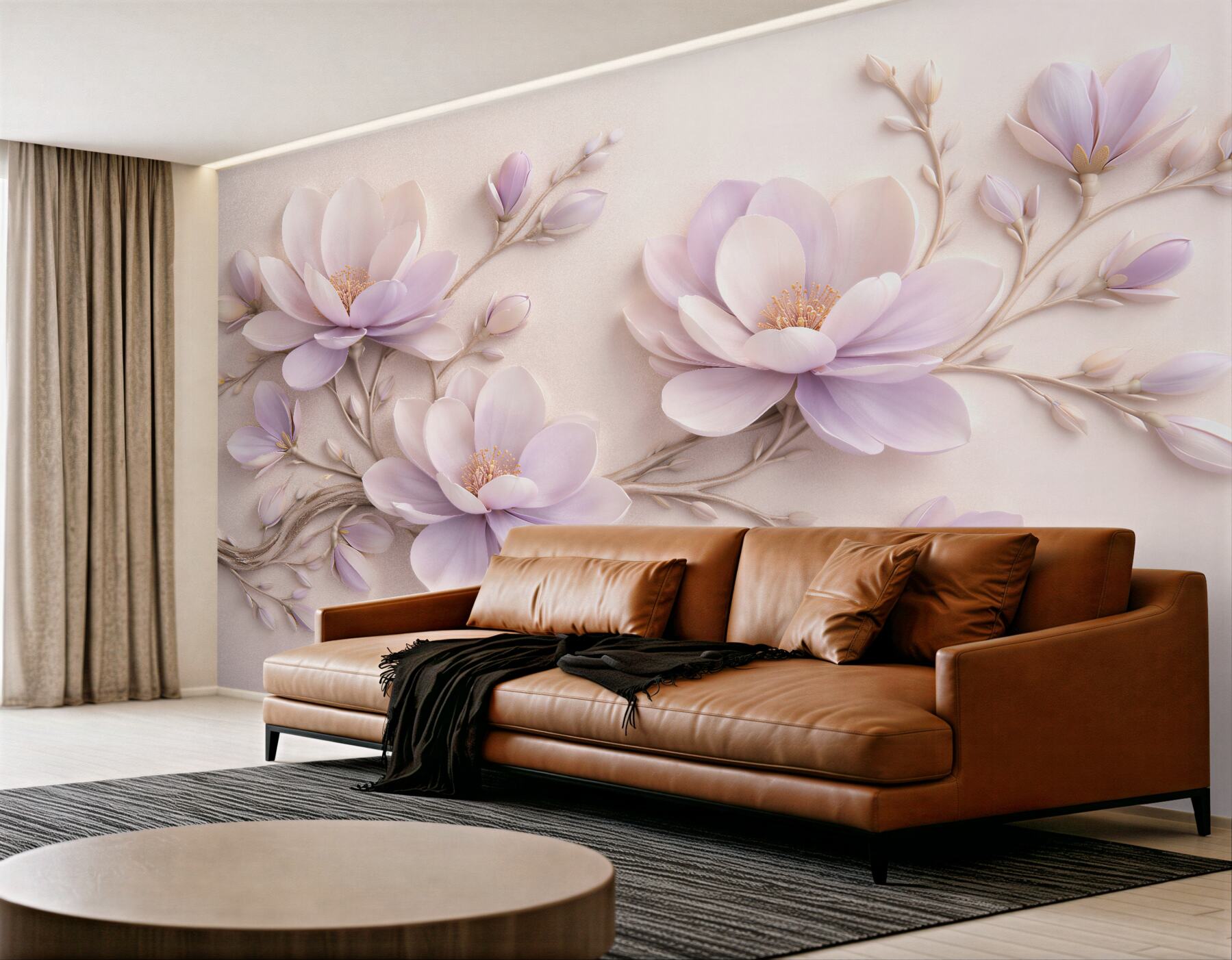 Fototapeta lawendowa magnolia w eleganckim rozkwicie?v23