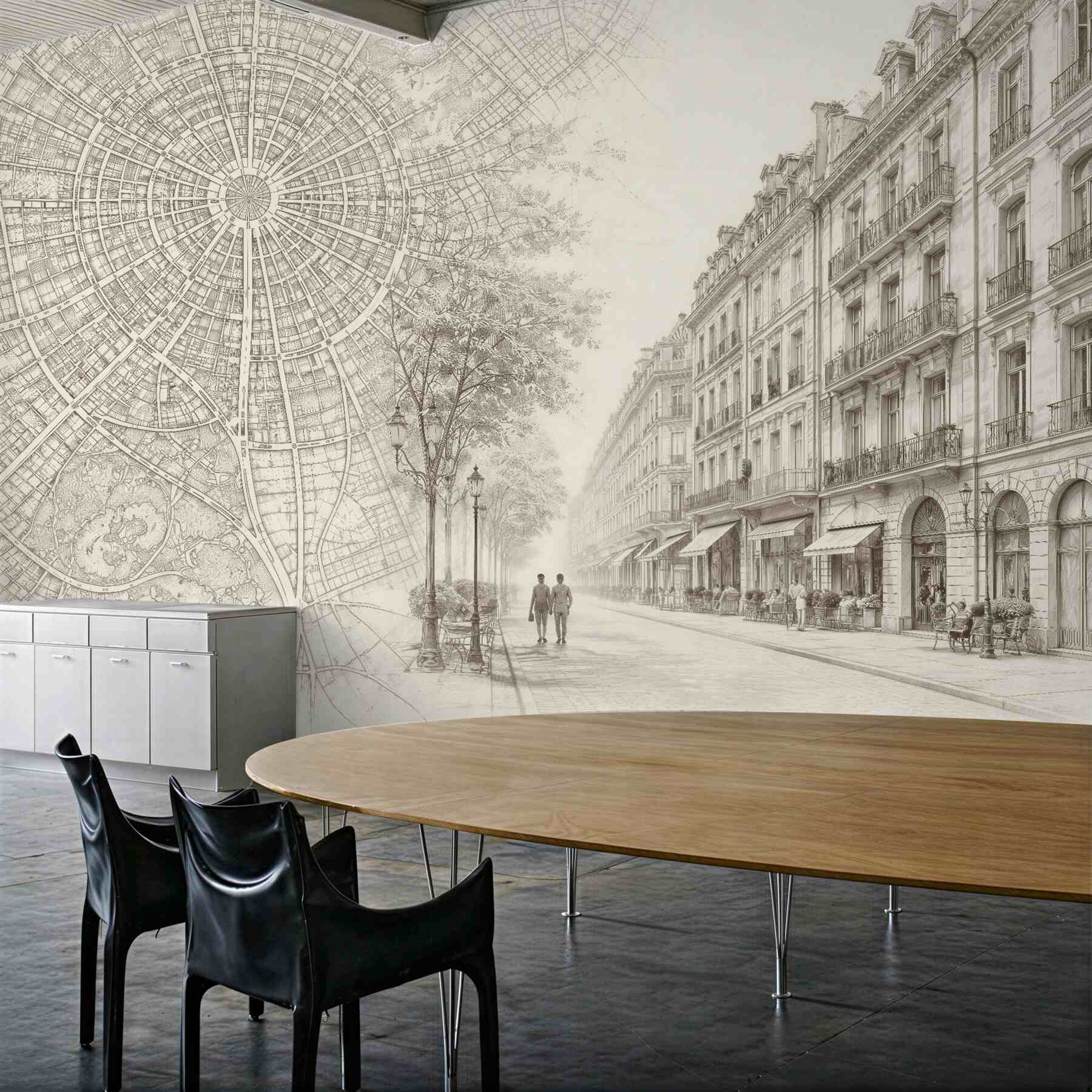 Fototapeta elegancka ulica i plan miasta?v23