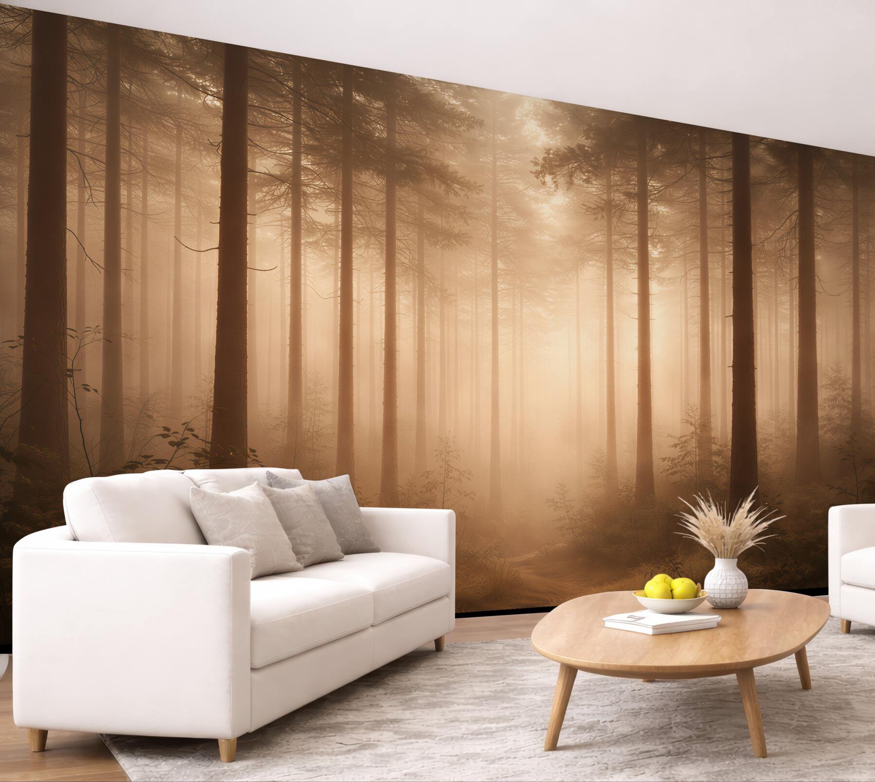 Fototapeta leśna mgła o świcie?v23