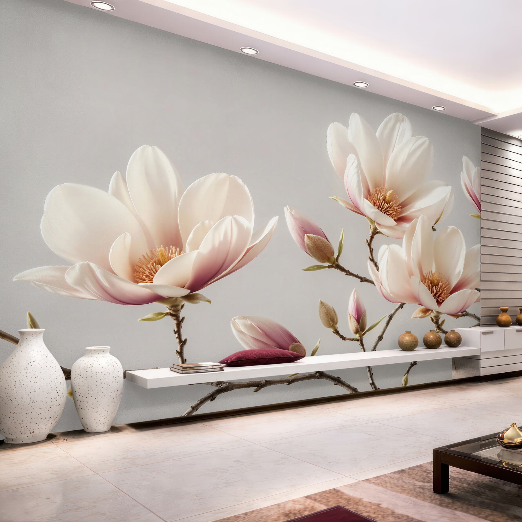 Fototapeta delikatna magnolia w blasku świtu?v23