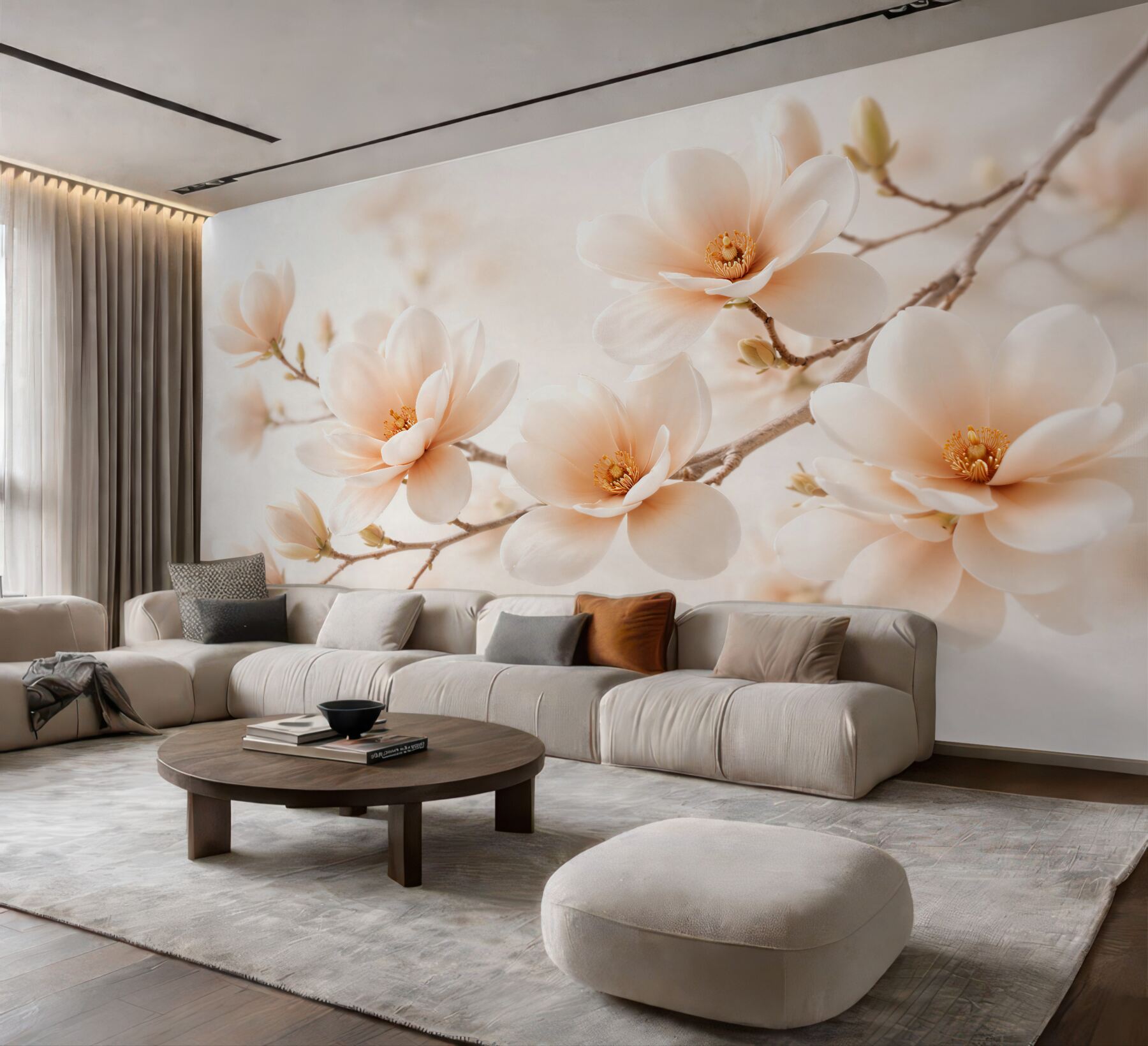Fototapeta delikatna magnolia w jasnym rozkwicie?v23