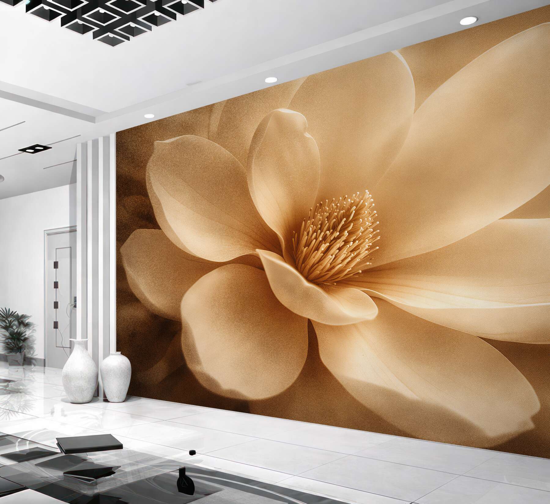 Fototapeta złota magnolia w eleganckim zbliżeniu?v23