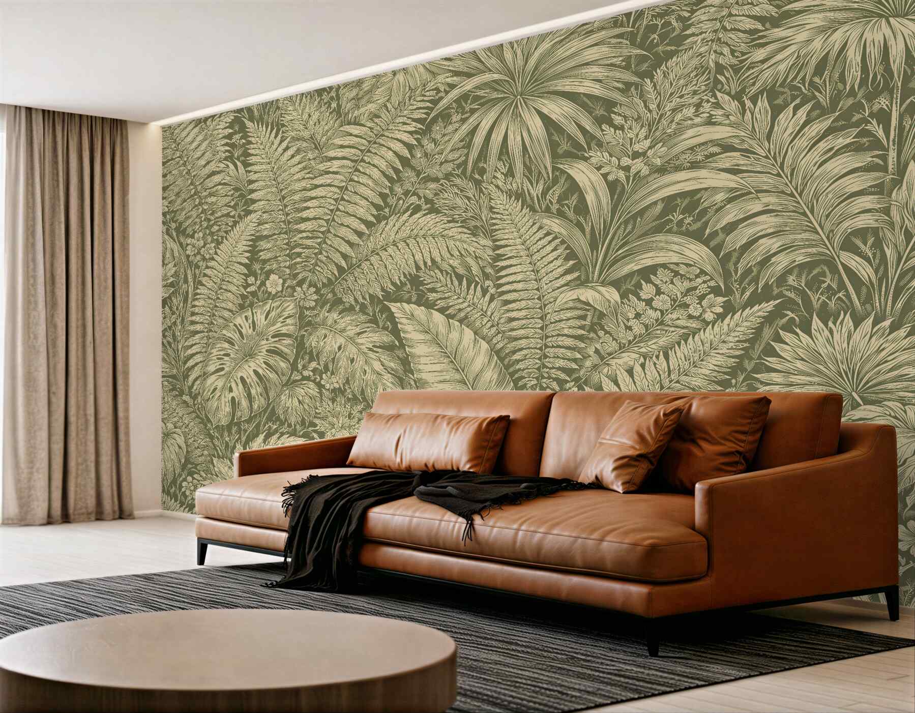 Fototapeta botaniczna dżungla w sepii?v23