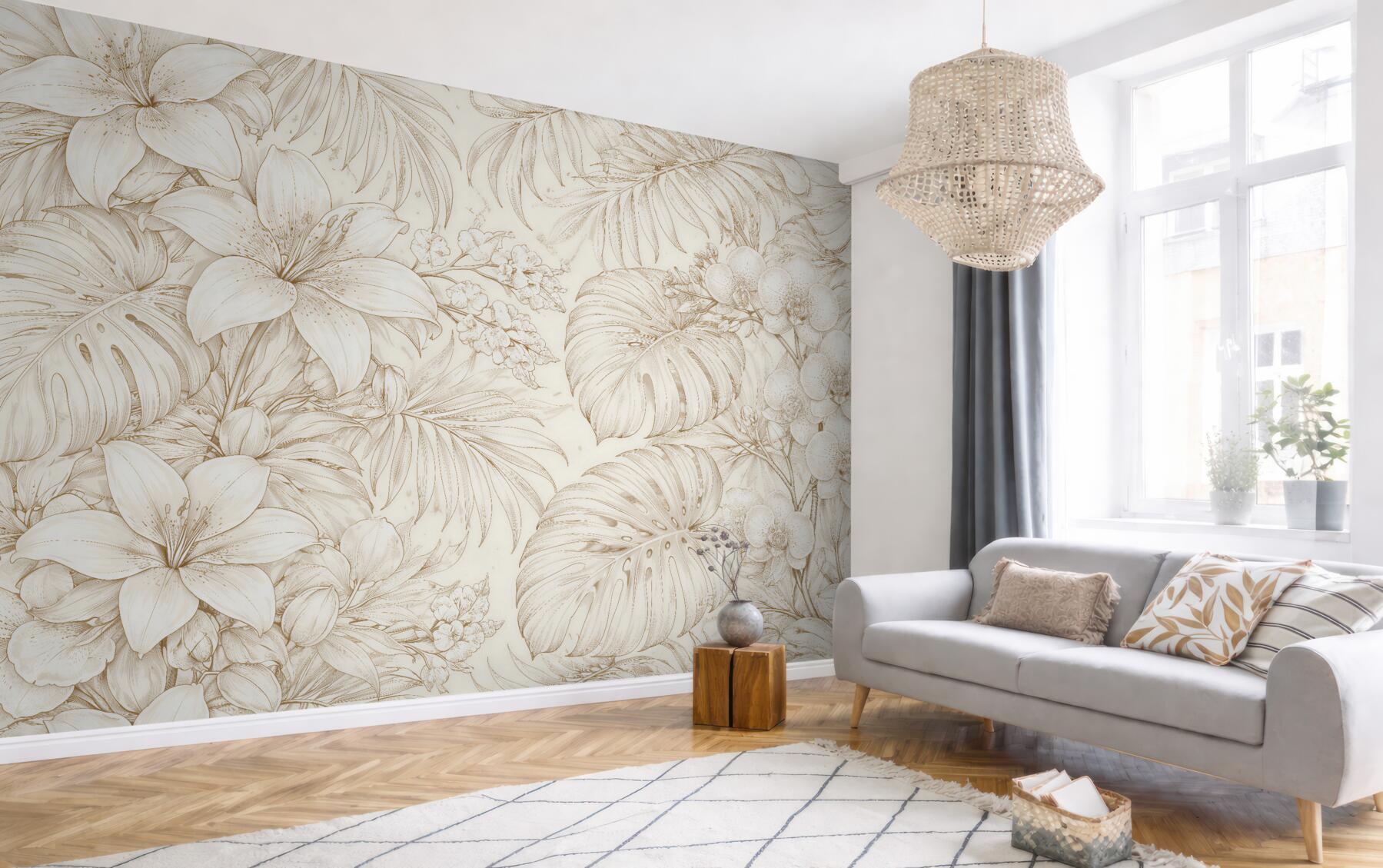 Fototapeta lilie i orchidee tropikalnej elegancji?v23