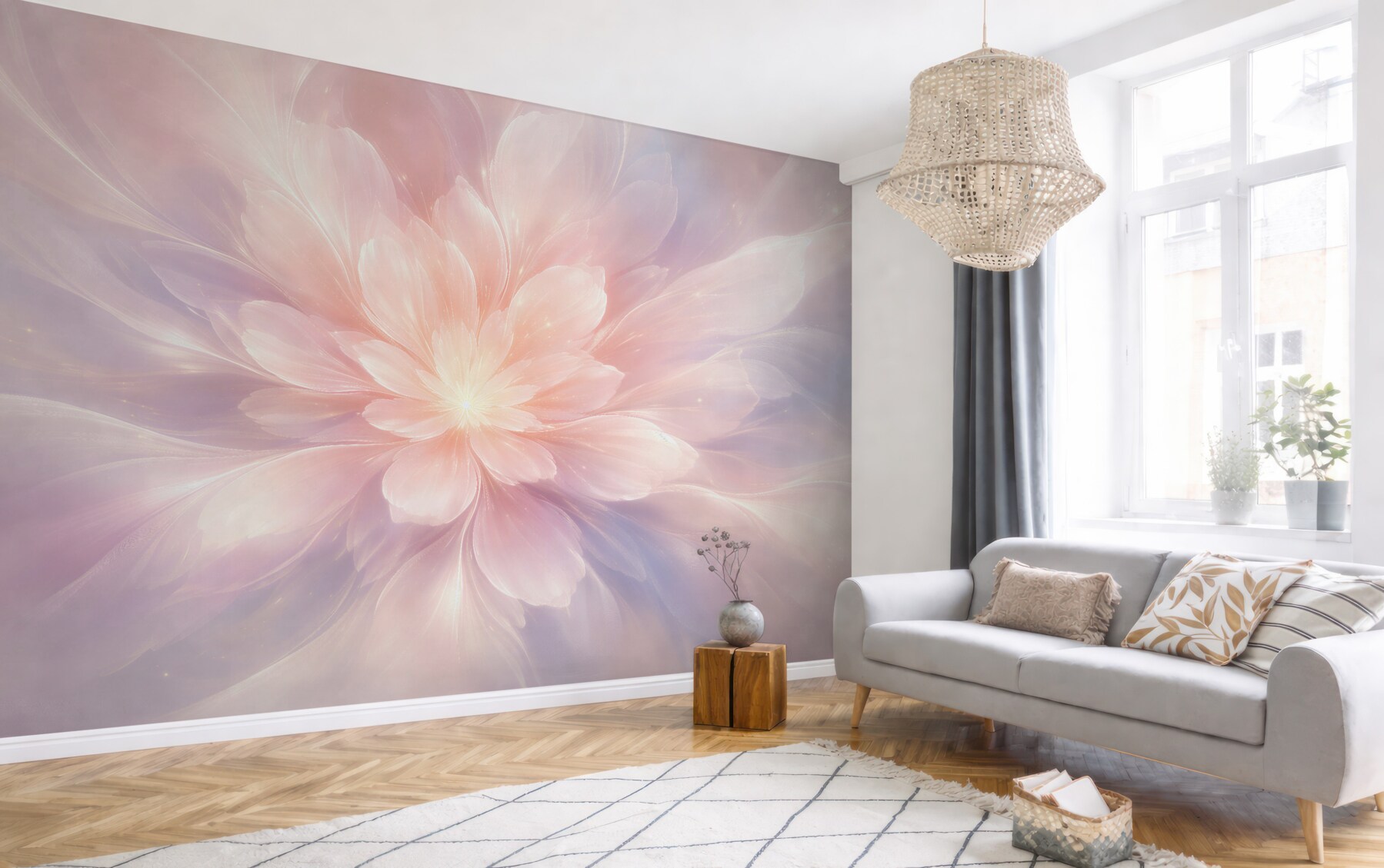 Fototapeta pastelowy kwiat świetlistej harmonii?v23