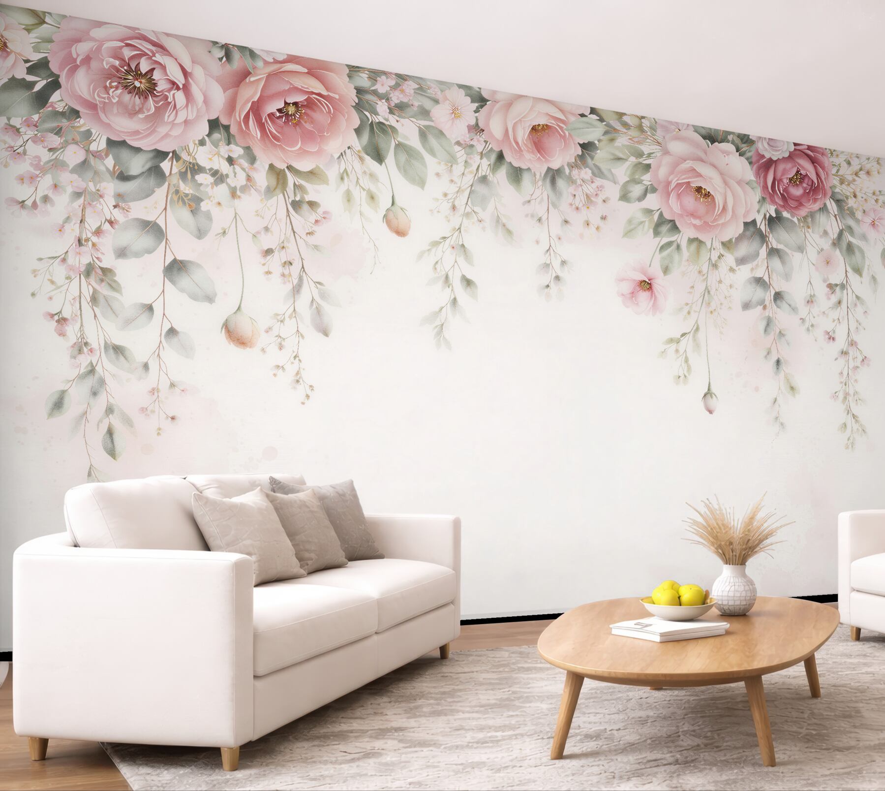 Fototapeta zwisające pudrowe peonie romantyczne?v23