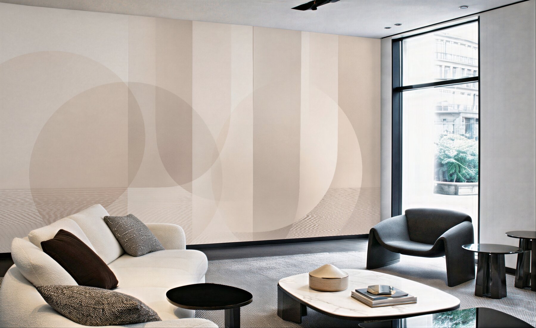 Fototapeta beżowa geometria minimalistyczna?v23