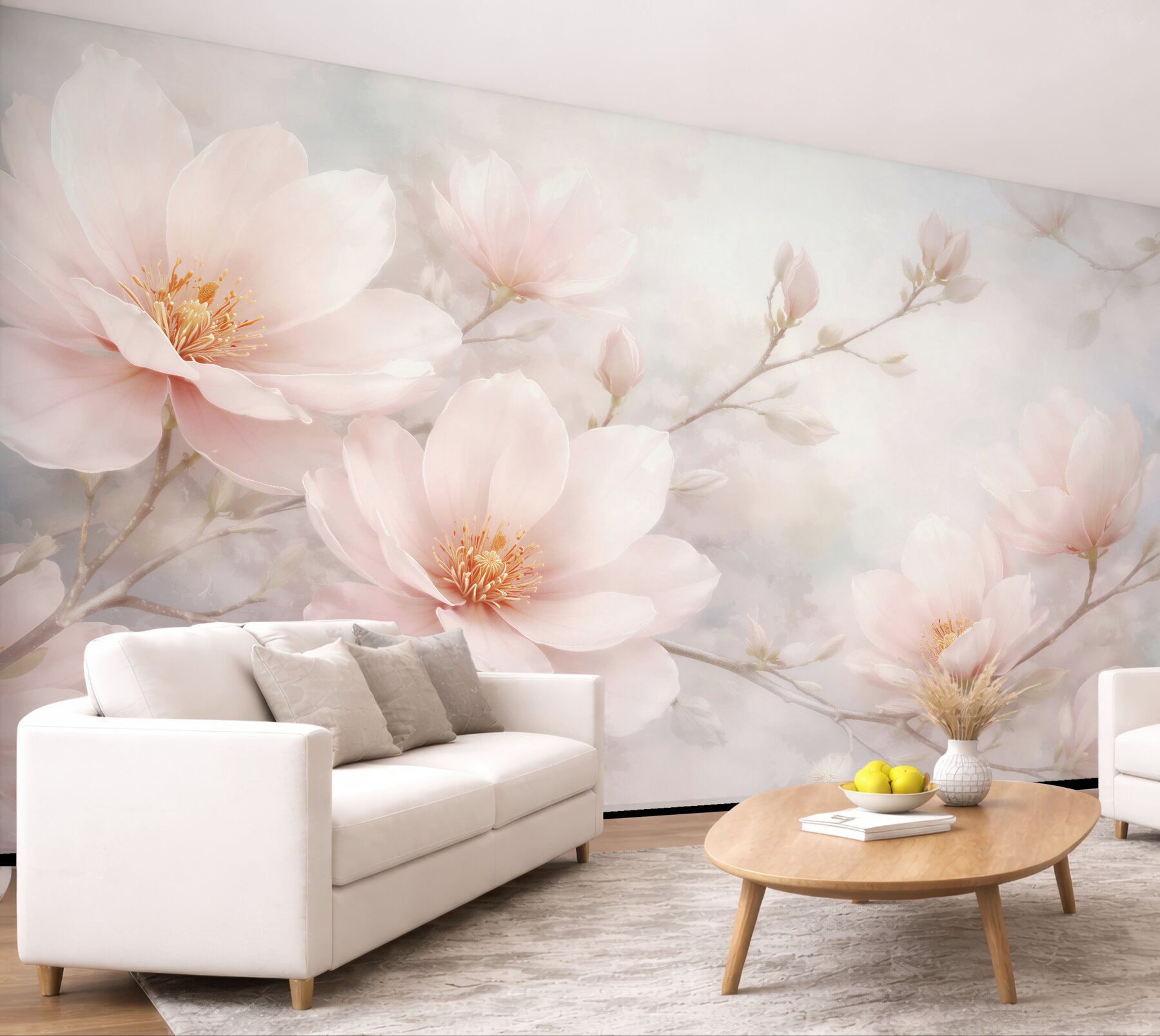 Fototapeta eteryczne magnolie w pastelowej mgle?v23