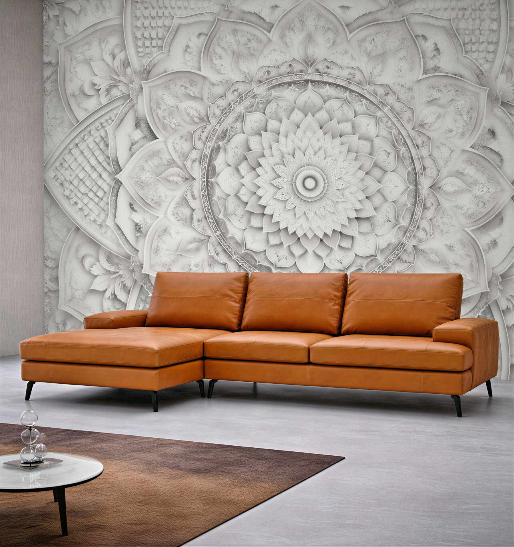 Fototapeta perłowa mandala w stylu glamour?v23