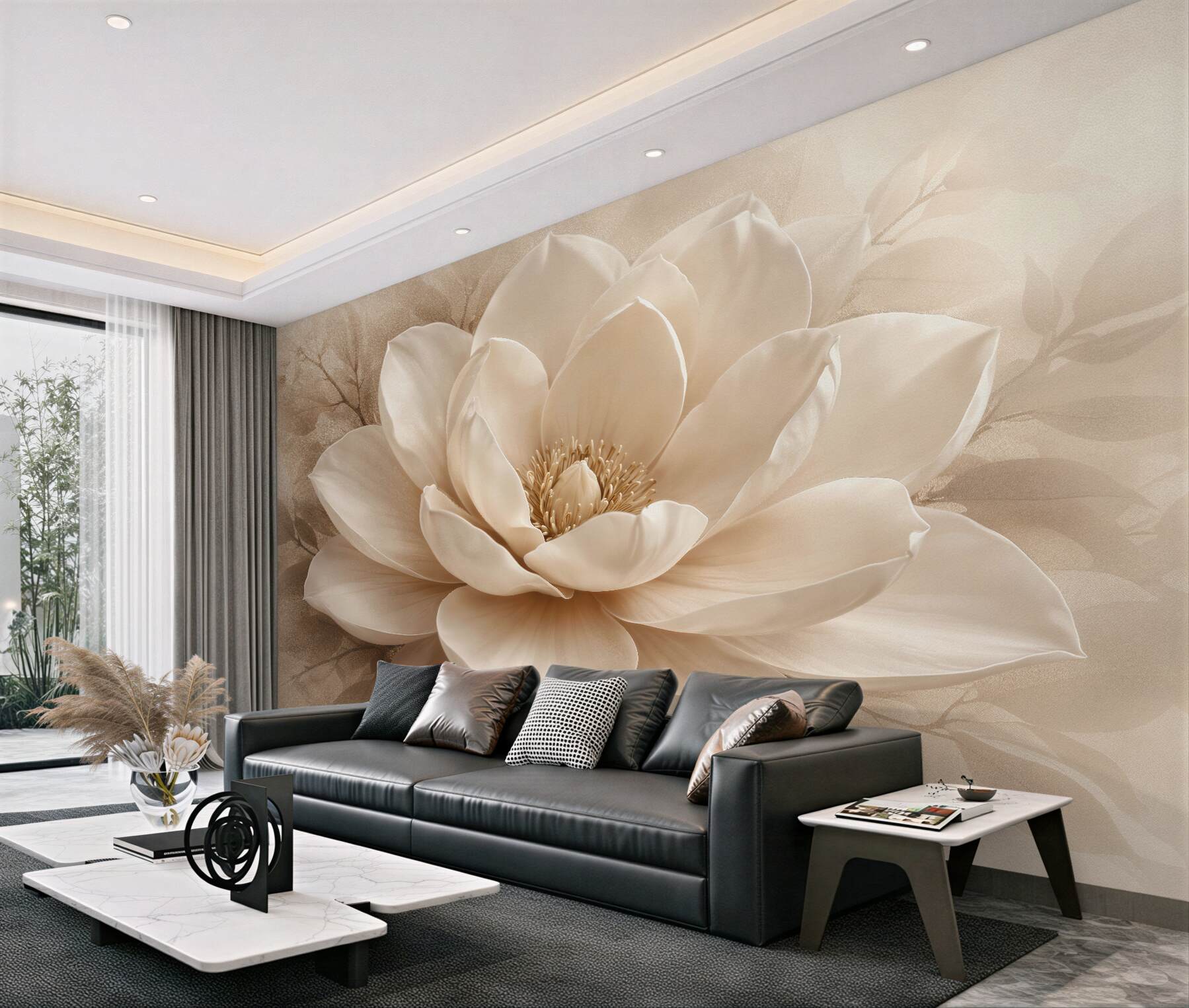 Fototapeta kremowa magnolia w subtelnym blasku?v23