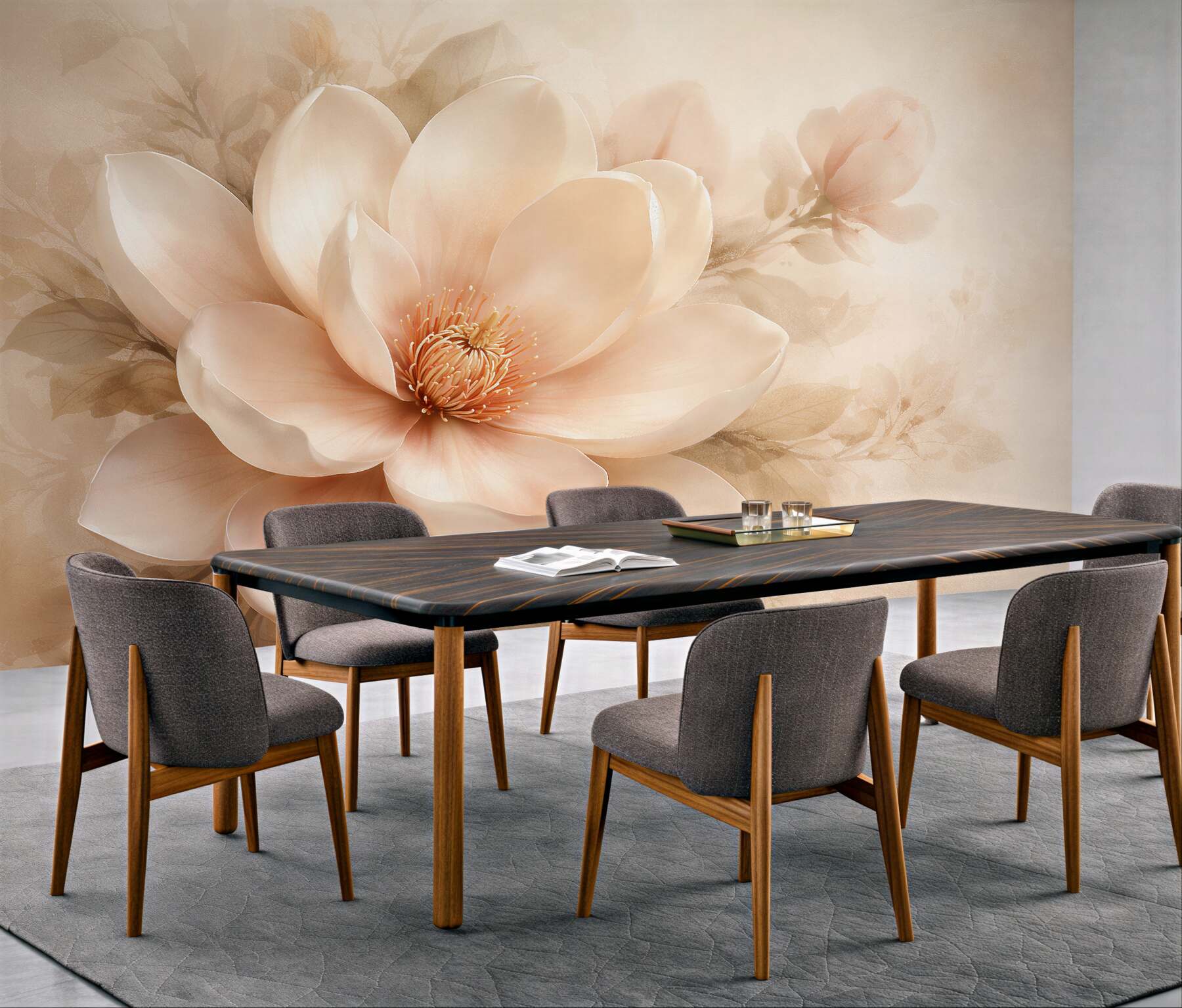 Fototapeta jasna magnolia w pastelowej poświacie?v23