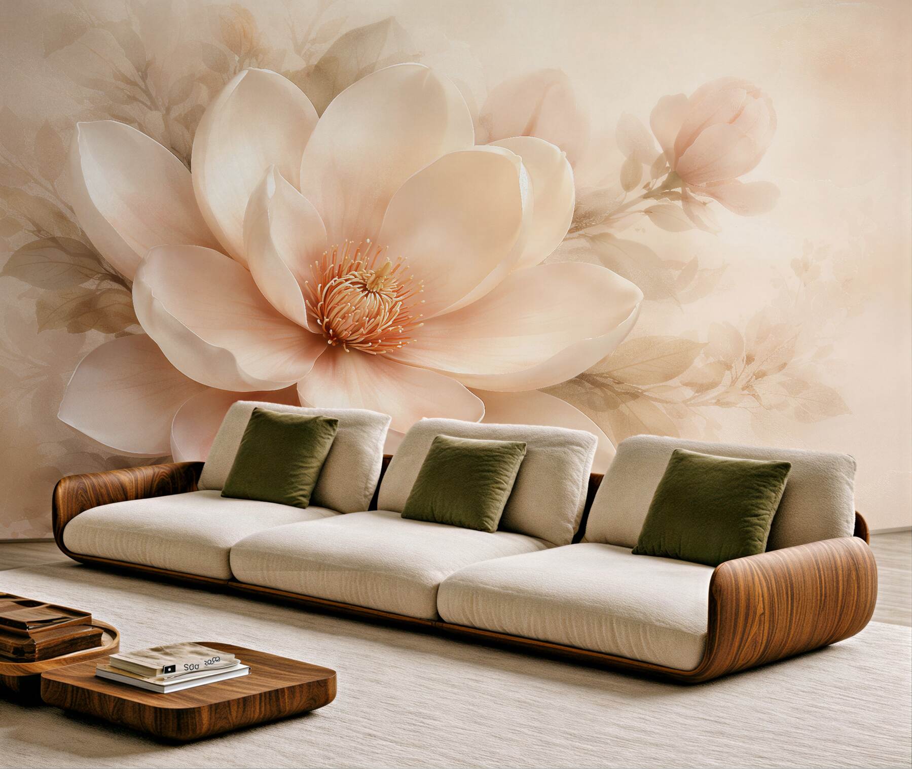 Fototapeta jasna magnolia w pastelowej poświacie?v23