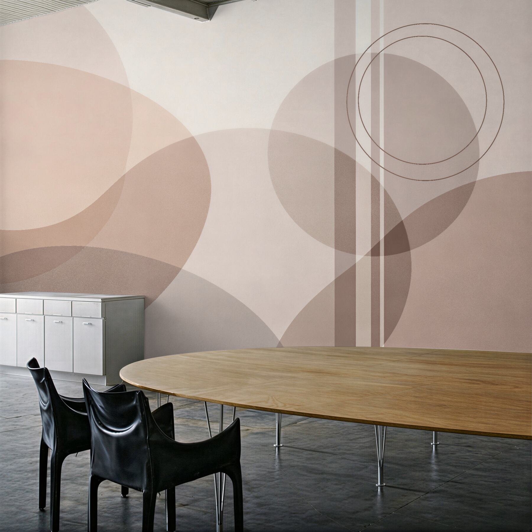 Fototapeta pudrowe koła w minimalnym stylu?v23