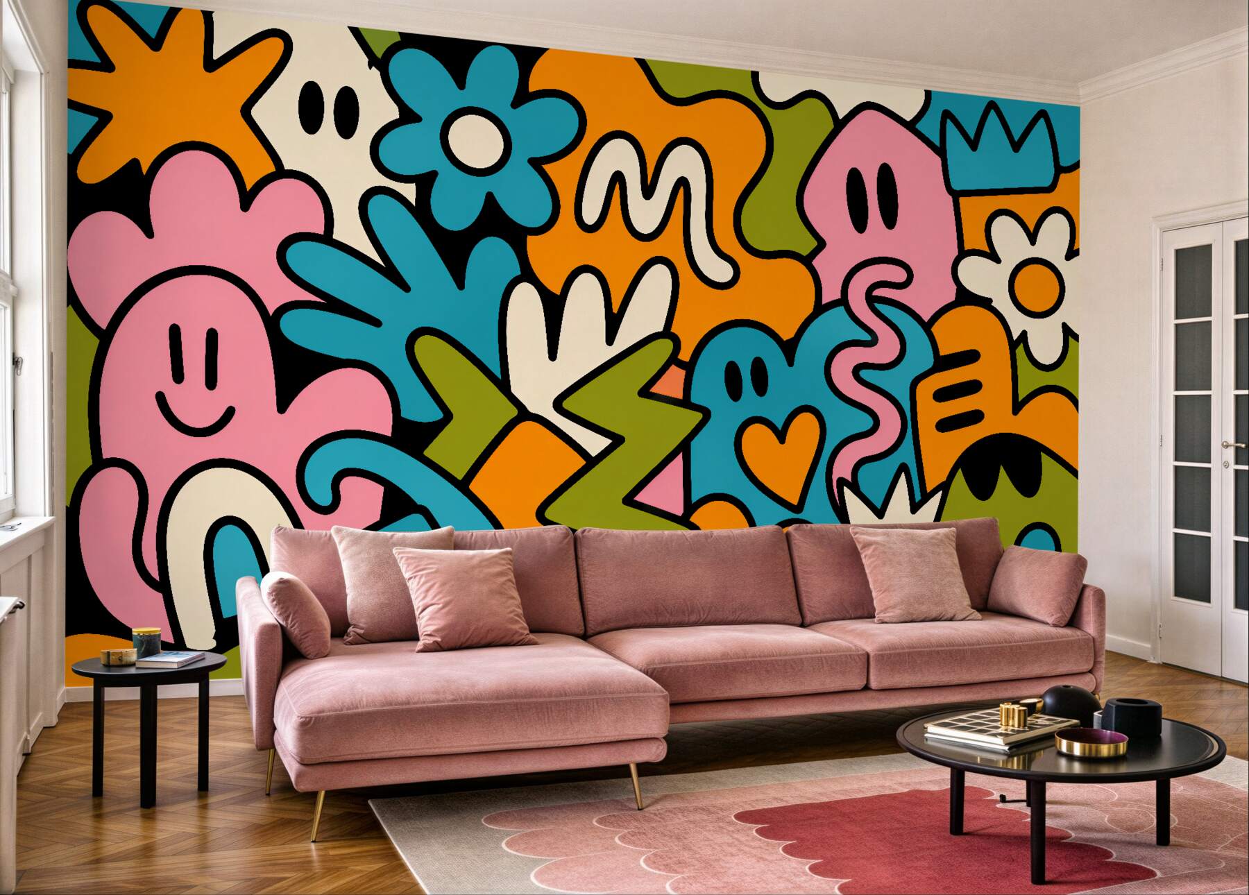 Fototapeta kolorowy pop art uśmiech?v23