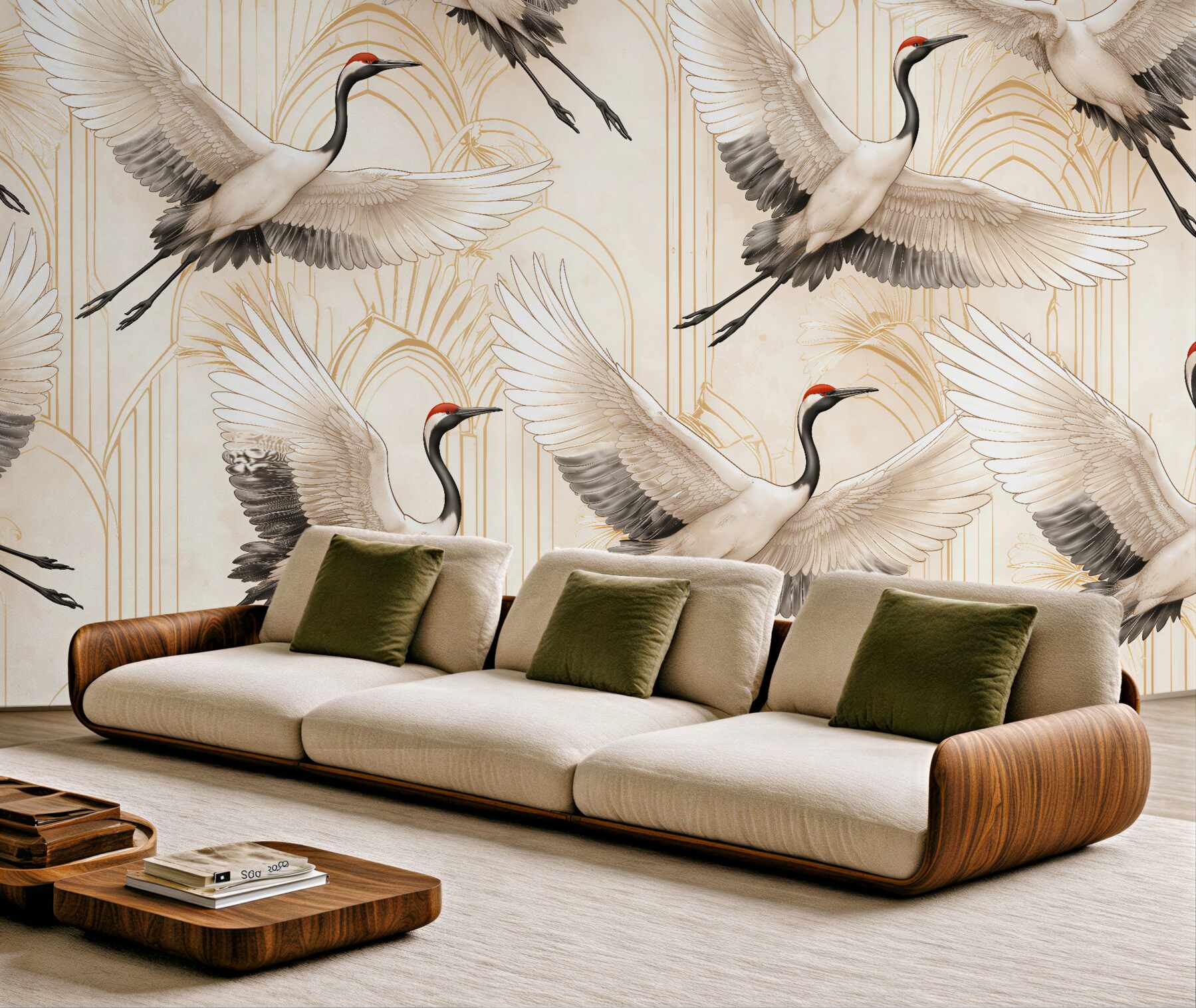 Fototapeta Żurawie w eleganckim stylu art déco?v23