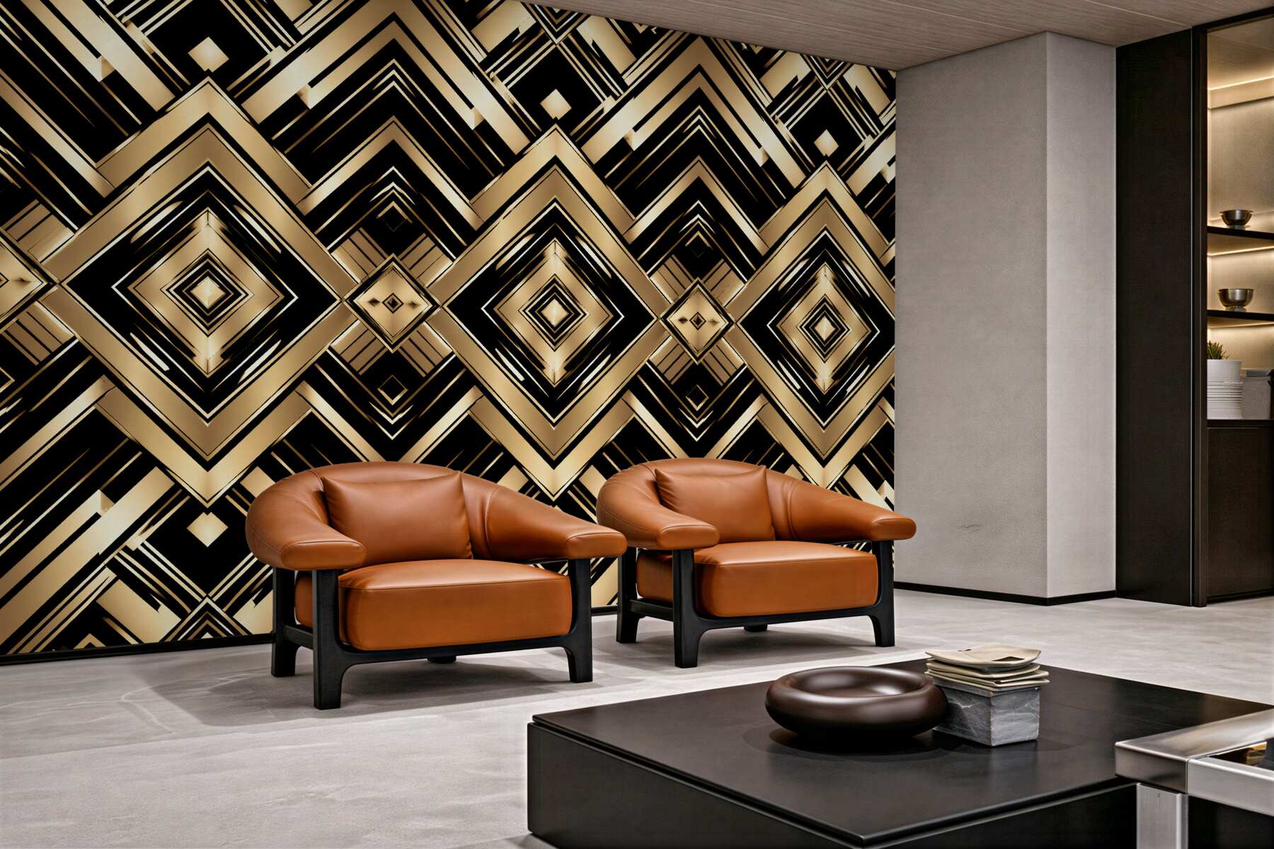 Fototapeta złota geometria w stylu glamour?v23