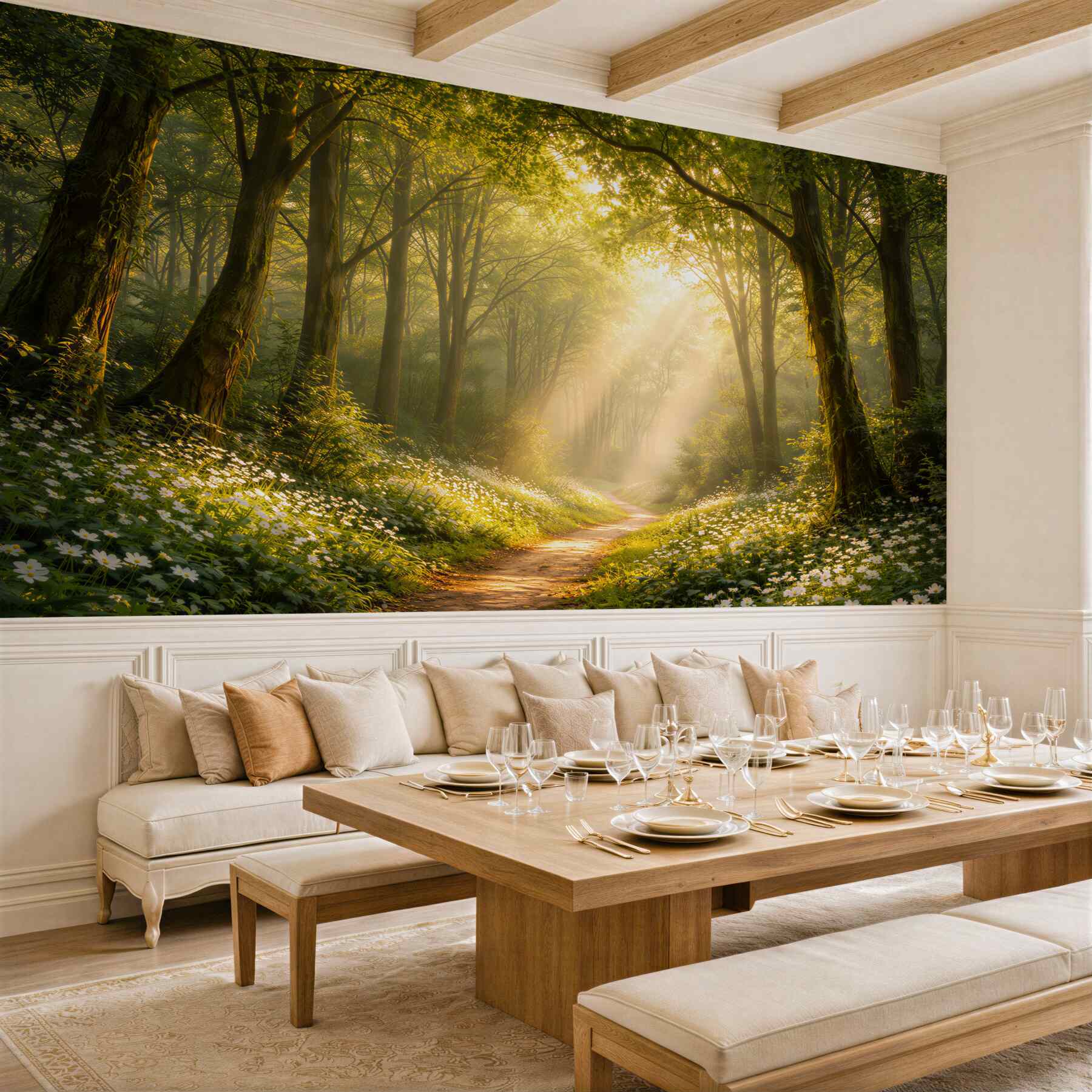 Fototapeta leśna ścieżka w promieniach słońca?v23