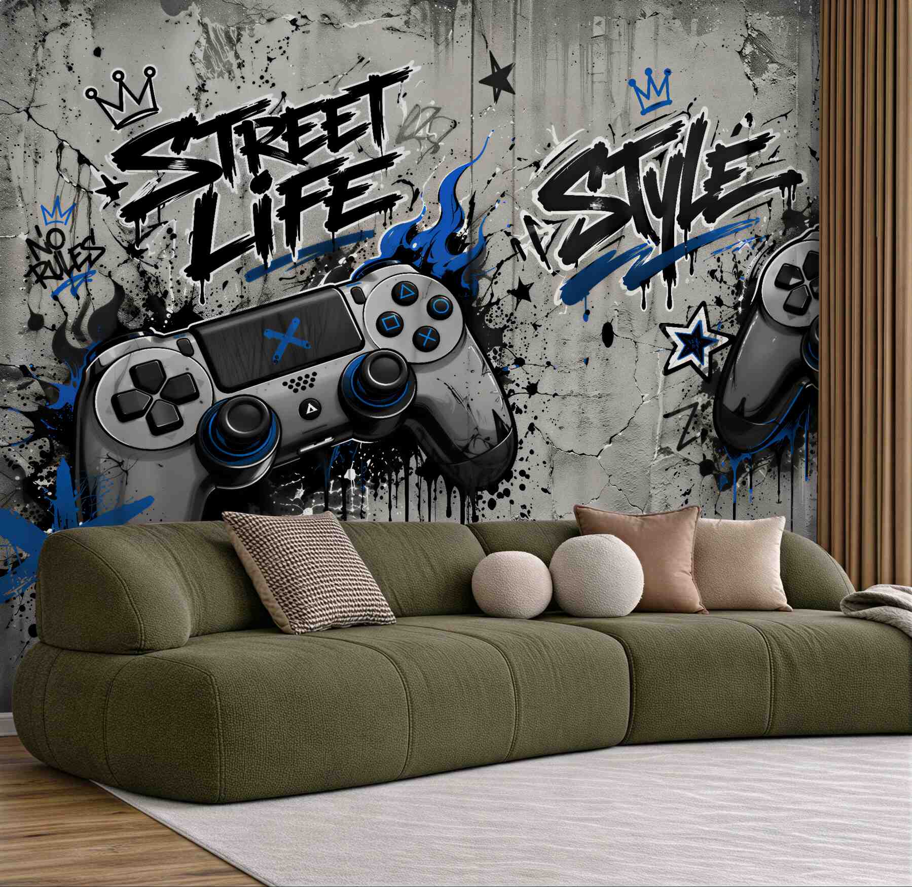 Fototapeta gaming street style z padami?v23